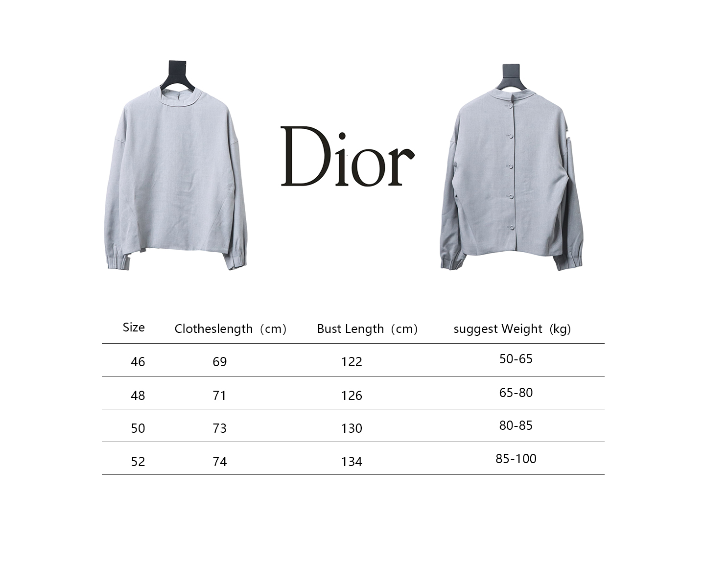 Dior 23FW Wool Button-Down Stand Collar Jacket