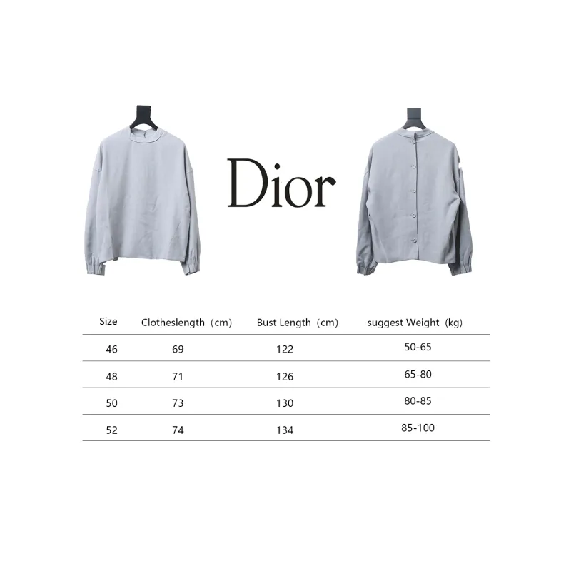 Dior 23FW Wool Button-Down Stand Collar Jacket