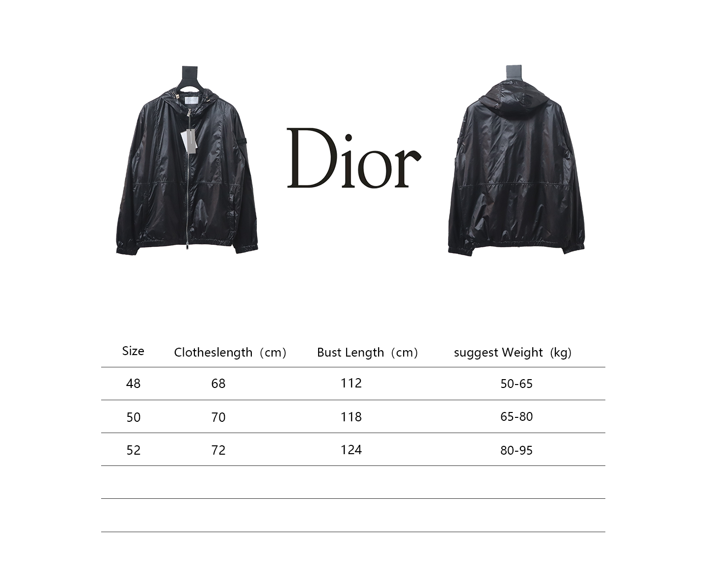Dior 24 Sleeve Badge Jacquard Silk Hooded Jacket Black
