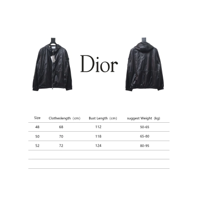 Dior 24 Sleeve Badge Jacquard Silk Hooded Jacket Black 02
