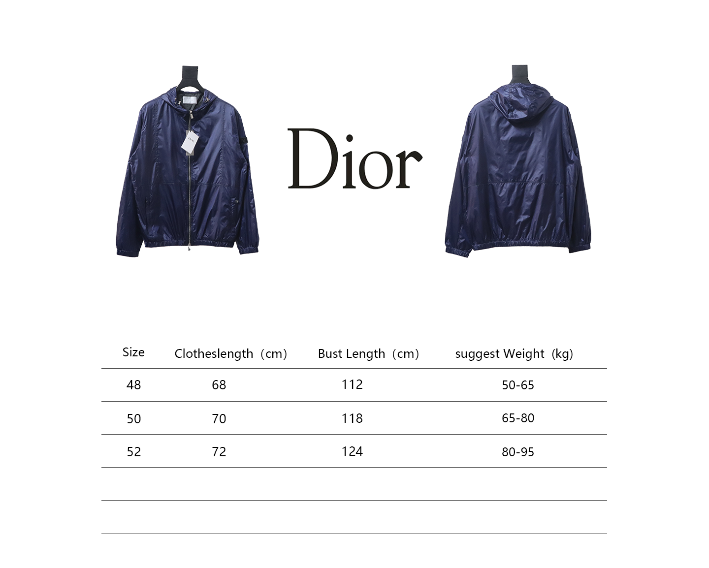 Dior 24 Sleeve Badge Jacquard Silk Hooded Jacket Blue