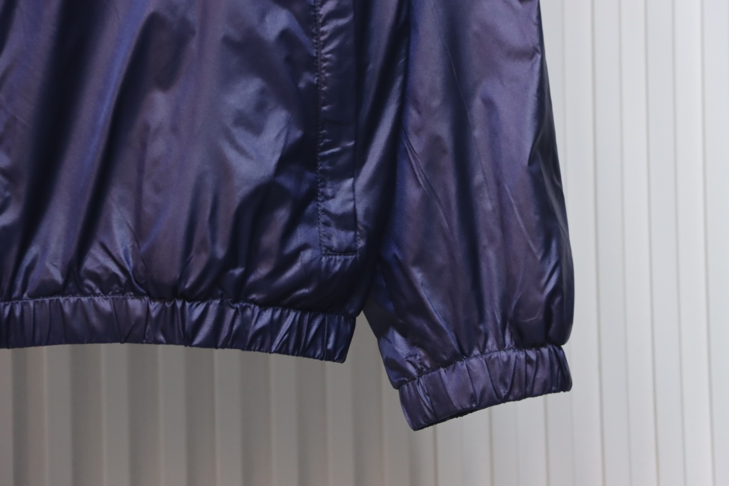 Dior 24 Sleeve Badge Jacquard Silk Hooded Jacket Blue