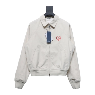 Dior 24Fw Embroidered Heart Cropped Jacket 01