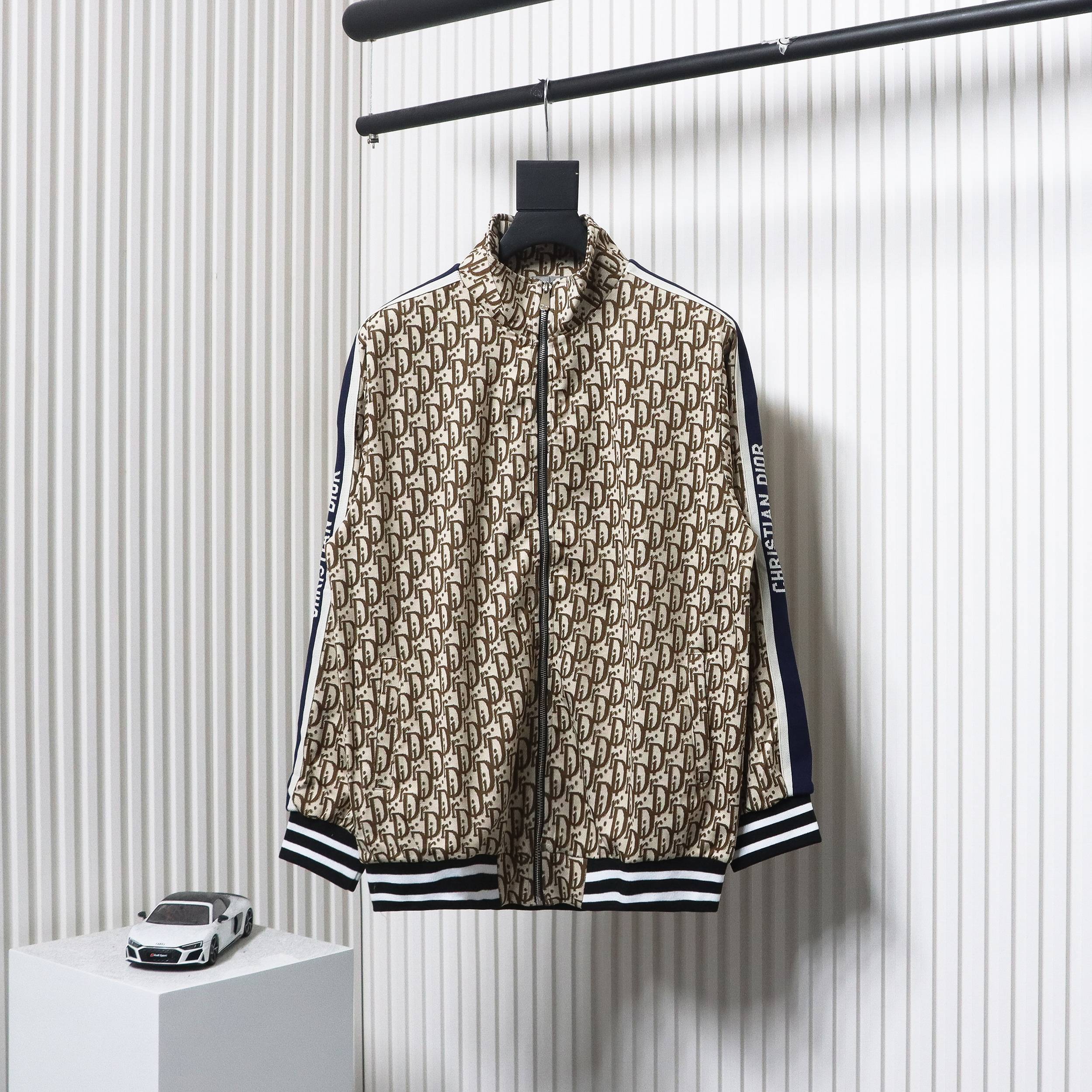 Dior 24Fw Full Print Jacquard Side Ribbon Suit Jacket