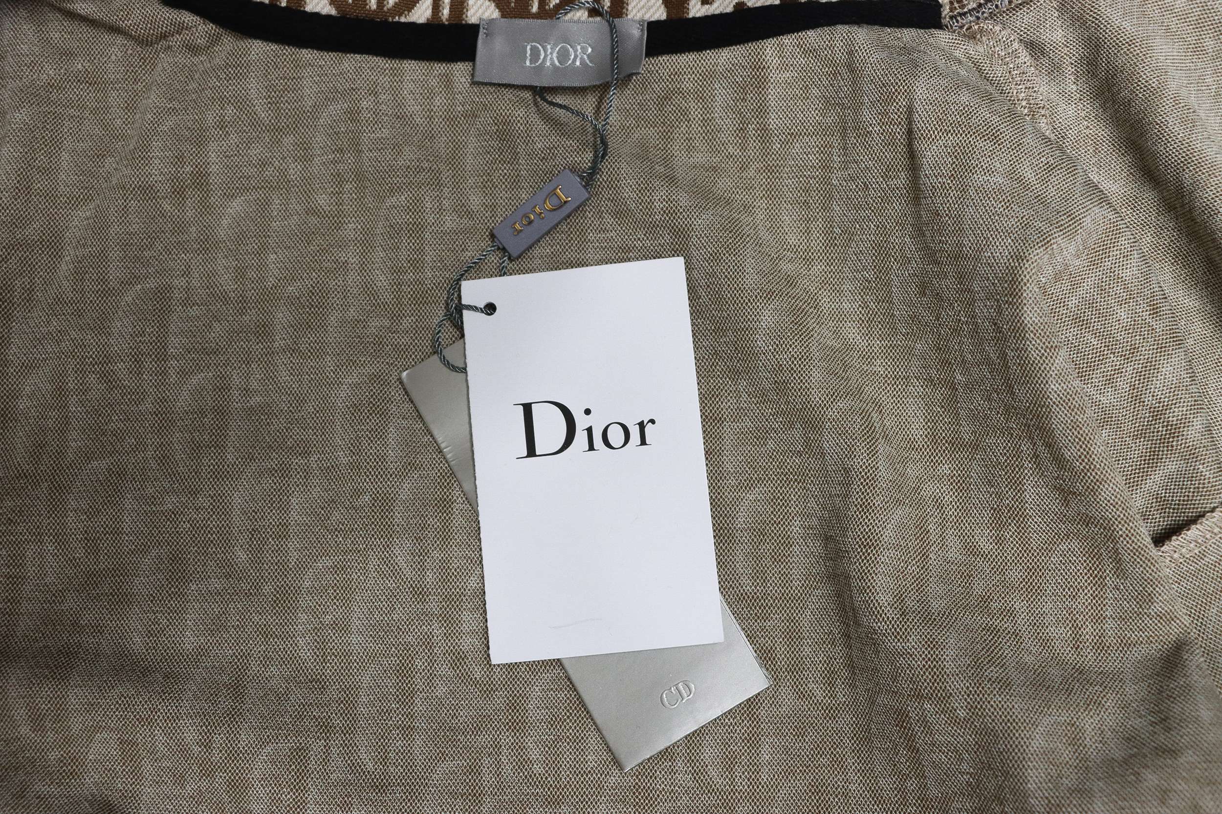Dior 24Fw Full Print Jacquard Side Ribbon Suit Jacket