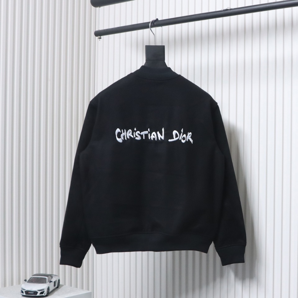 Dior 24Fw Graffiti Signature Baseball Jacket