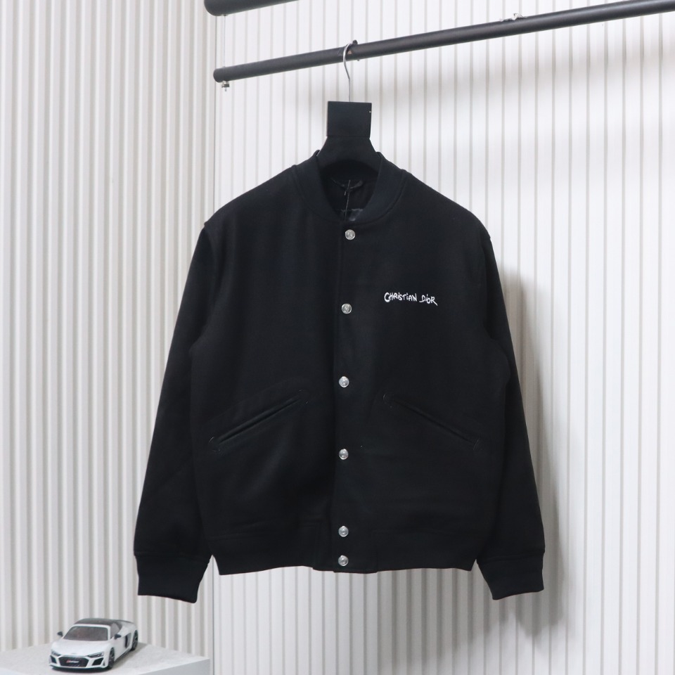 Dior 24Fw Graffiti Signature Baseball Jacket