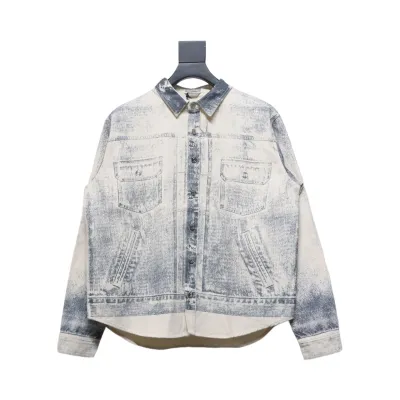 Dior 24Fw Ink Sketch Print Denim Jacket 01