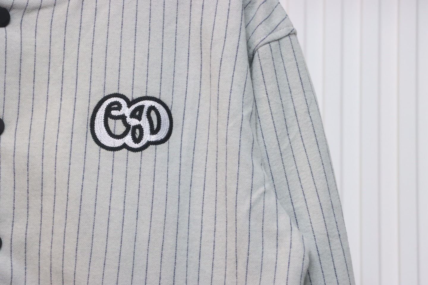 Dior Atelier Vertical Striped Front And Back Embroidered Baseball Jersey Jacket