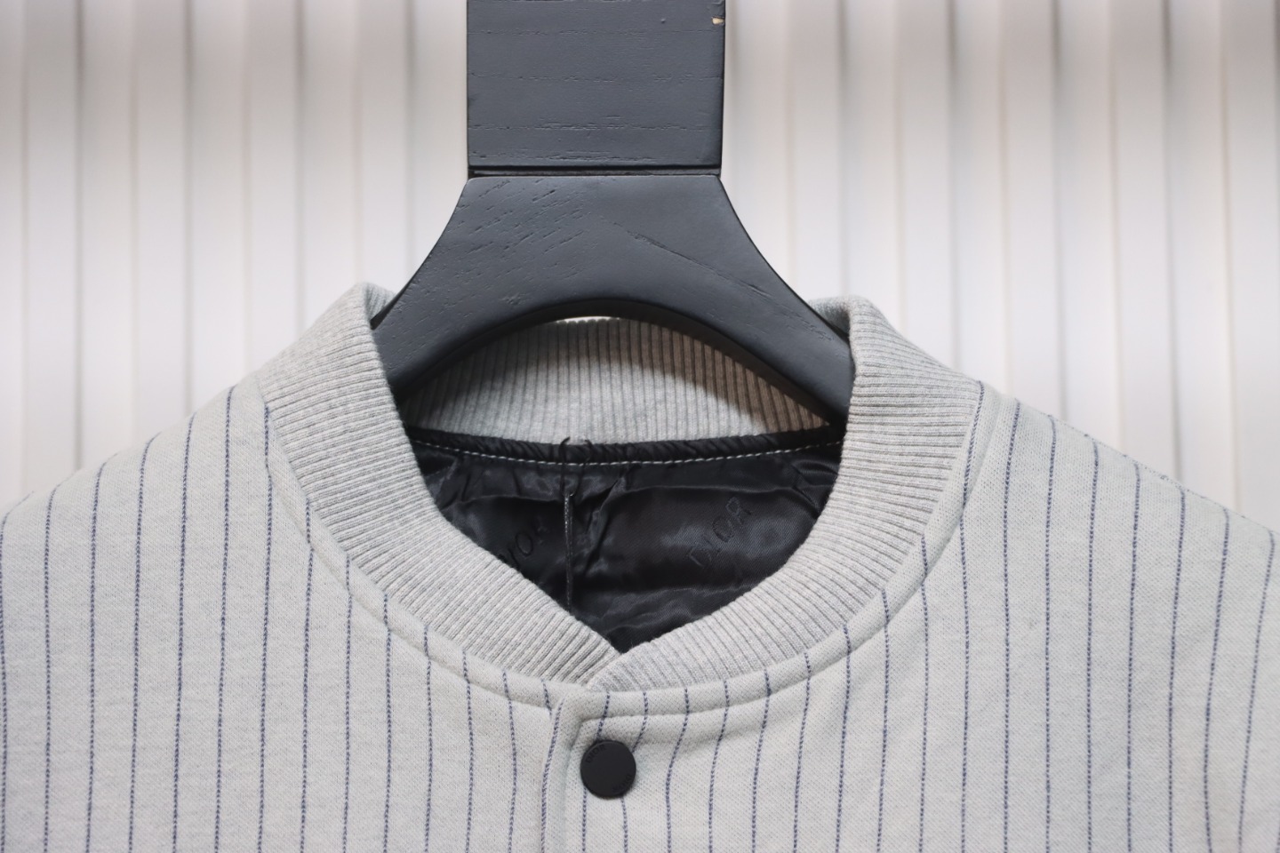 Dior Atelier Vertical Striped Front And Back Embroidered Baseball Jersey Jacket