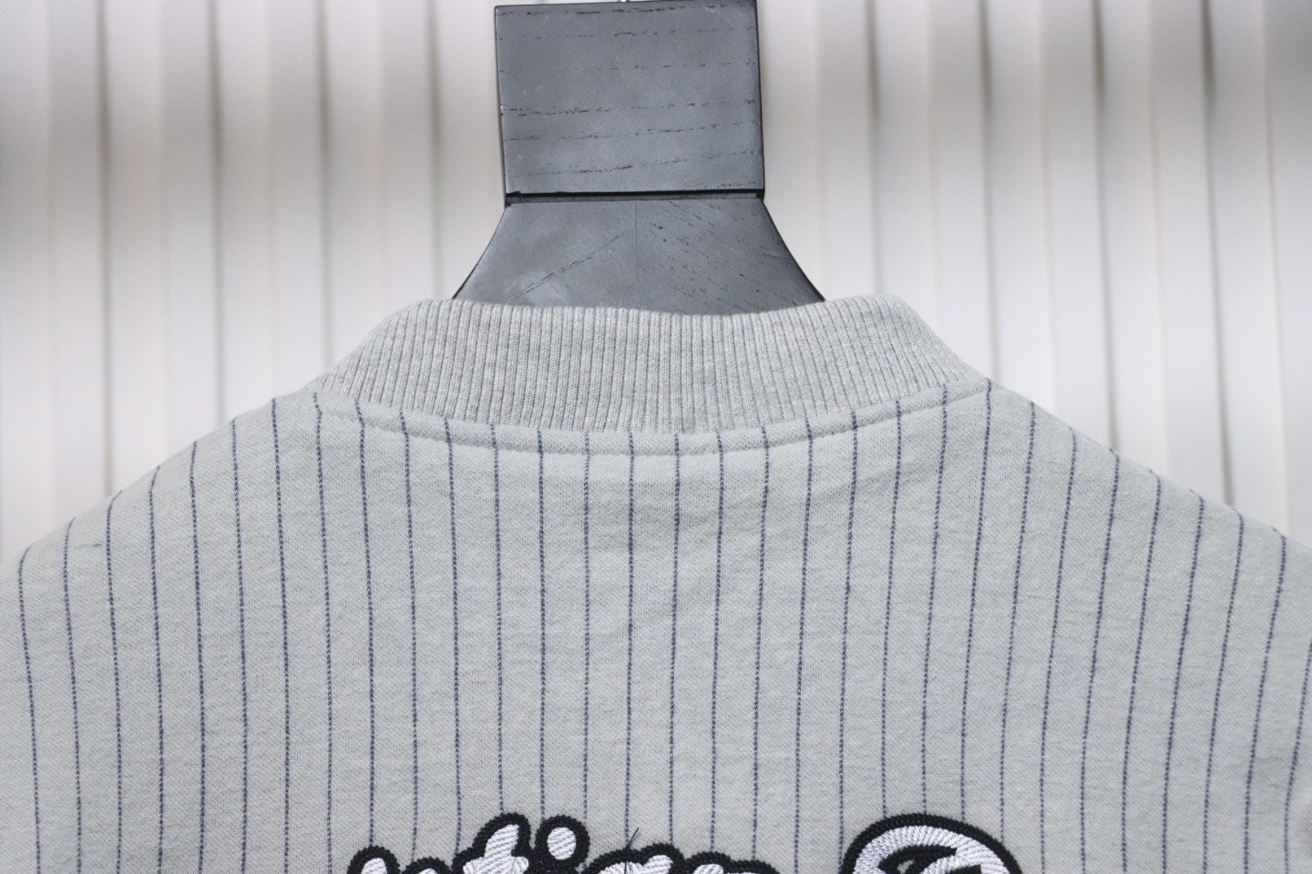 Dior Atelier Vertical Striped Front And Back Embroidered Baseball Jersey Jacket