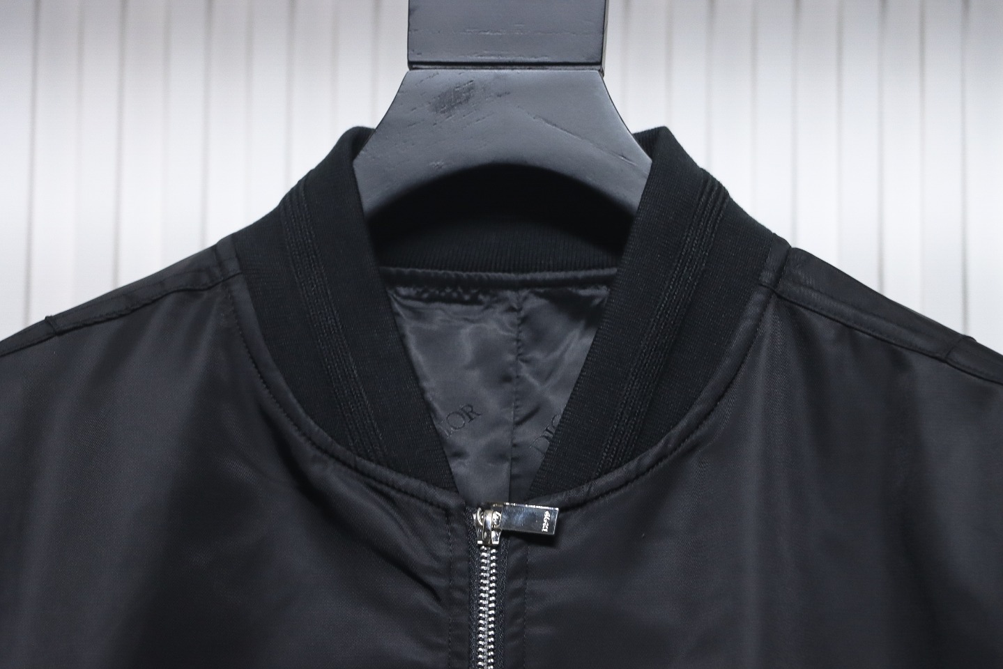 Dior Bomber Jacket With Square Logo Embroidery On The Back Black