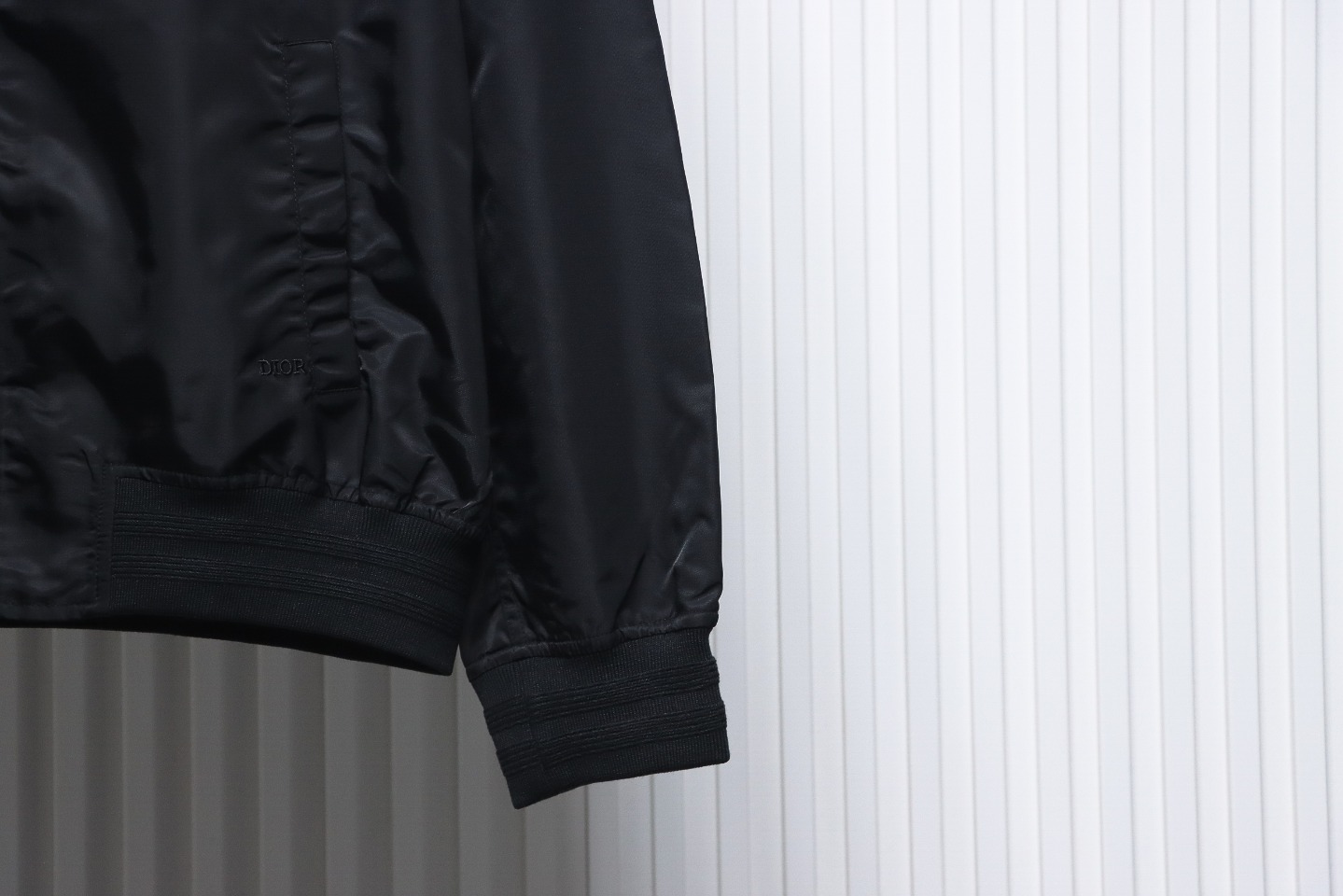 Dior Bomber Jacket With Square Logo Embroidery On The Back Black