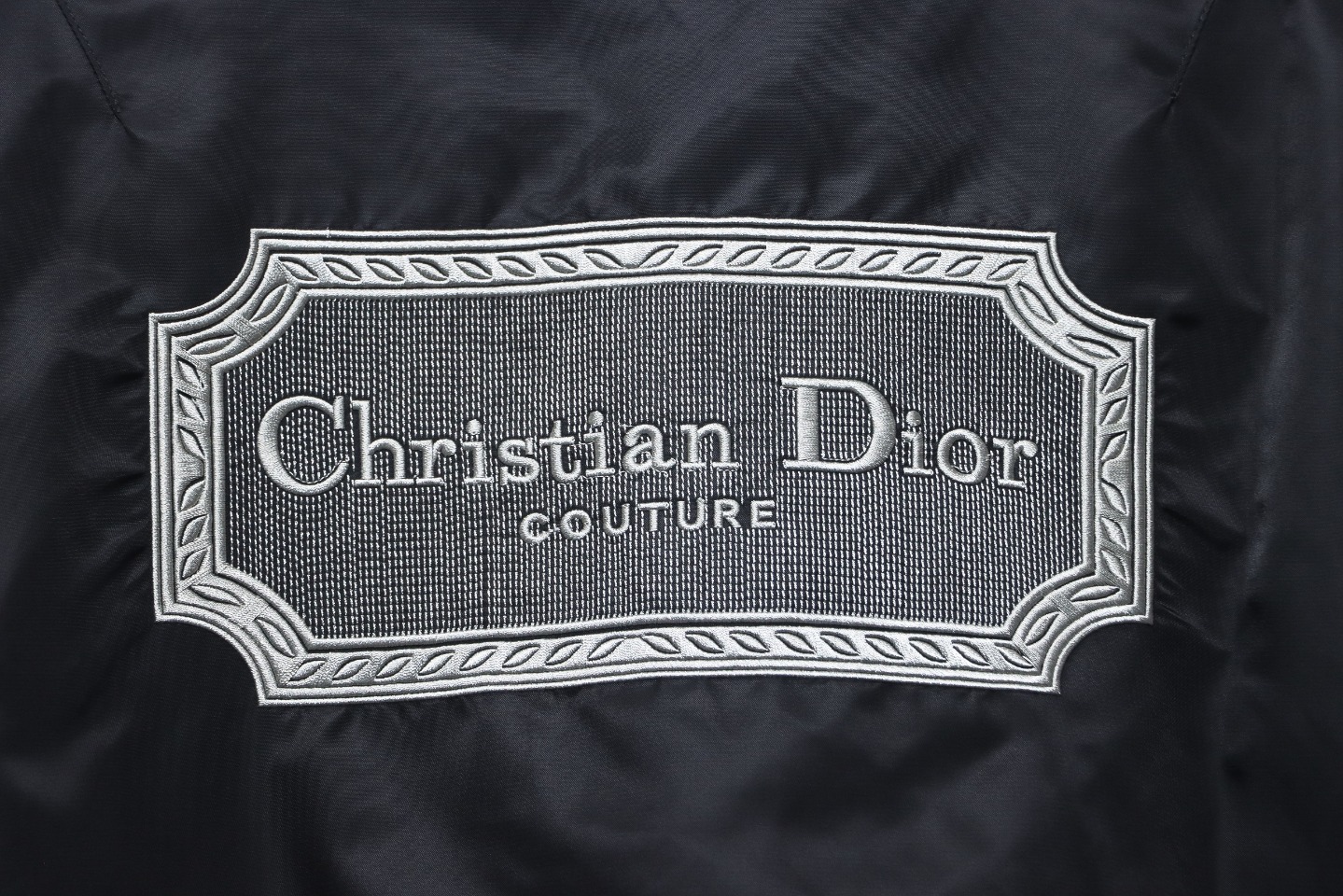 Dior Bomber Jacket With Square Logo Embroidery On The Back Black