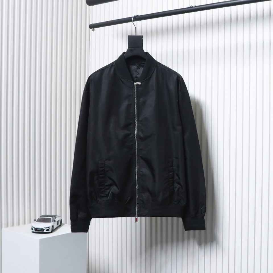 Dior Bomber Jacket With Square Logo Embroidery On The Back Black