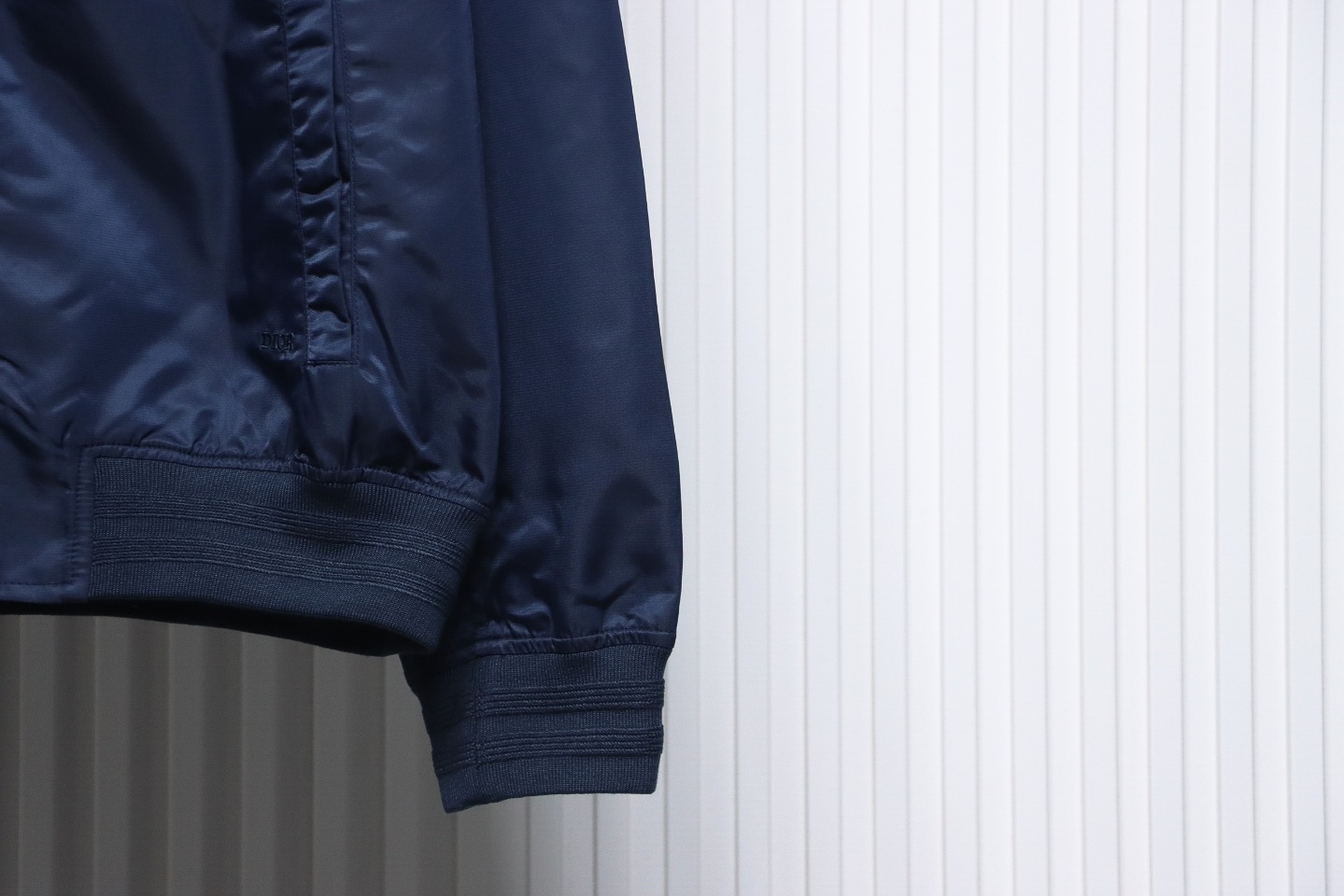 Dior Bomber Jacket With Square Logo Embroidery On The Back Blue