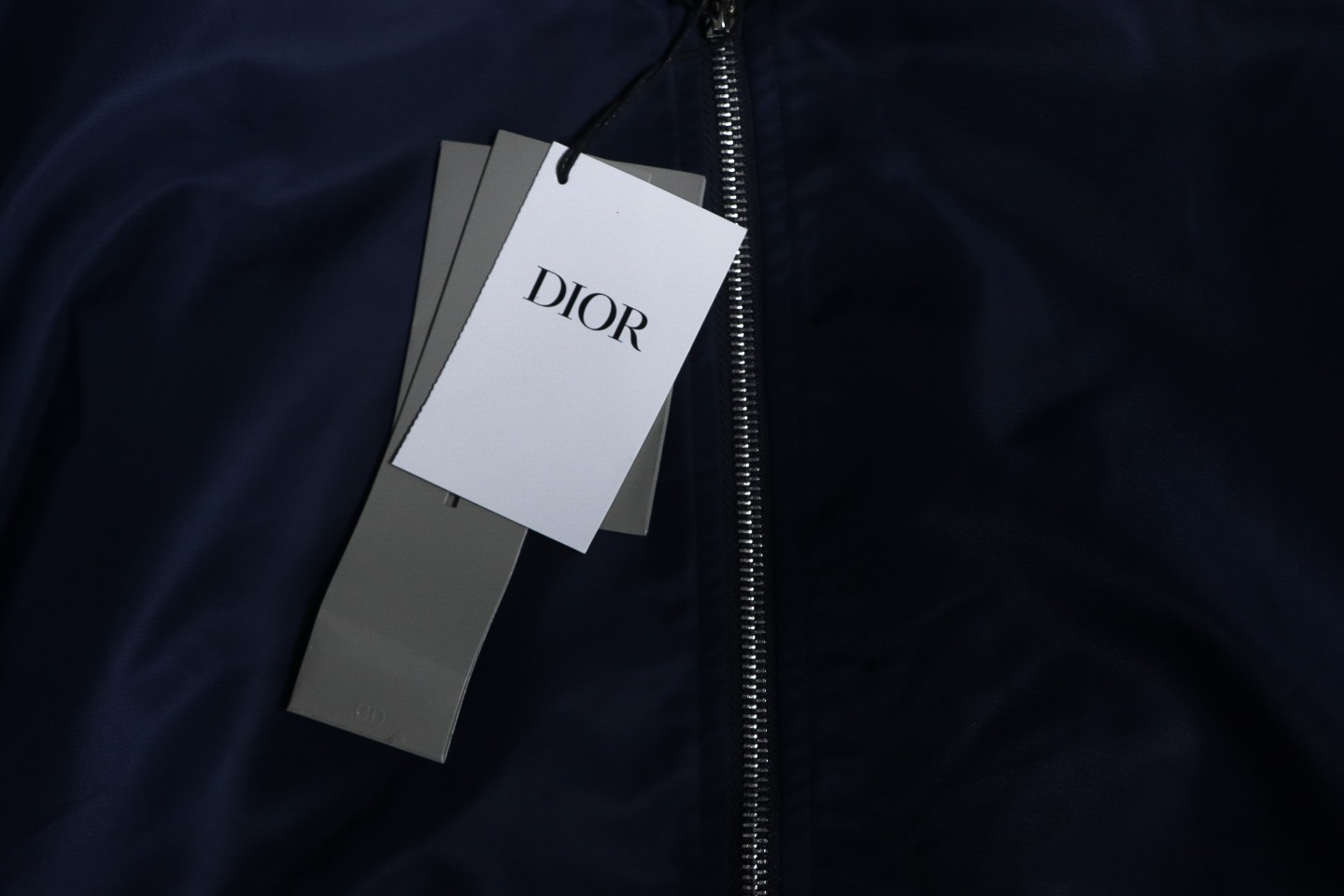 Dior Bomber Jacket With Square Logo Embroidery On The Back Blue