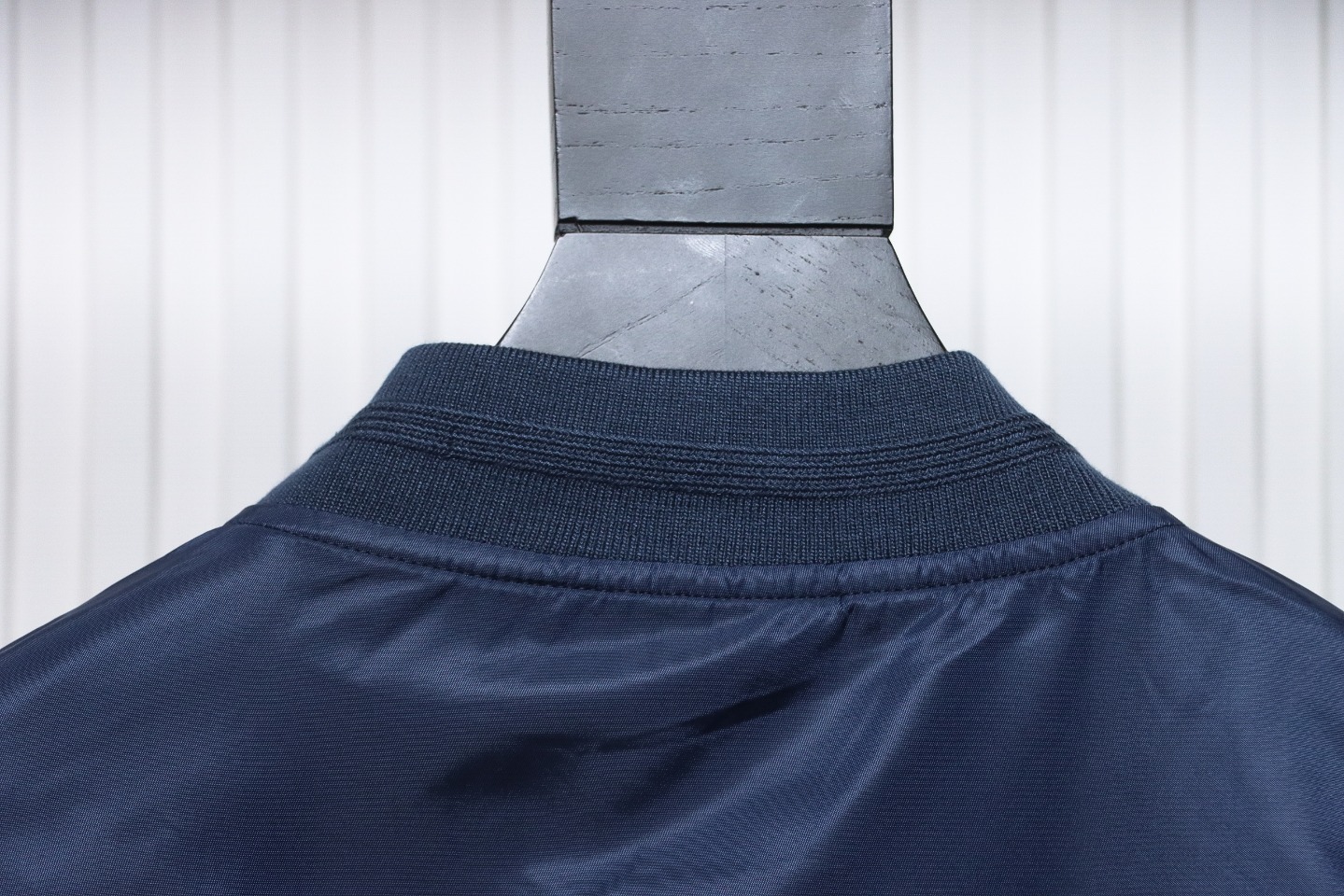 Dior Bomber Jacket With Square Logo Embroidery On The Back Blue