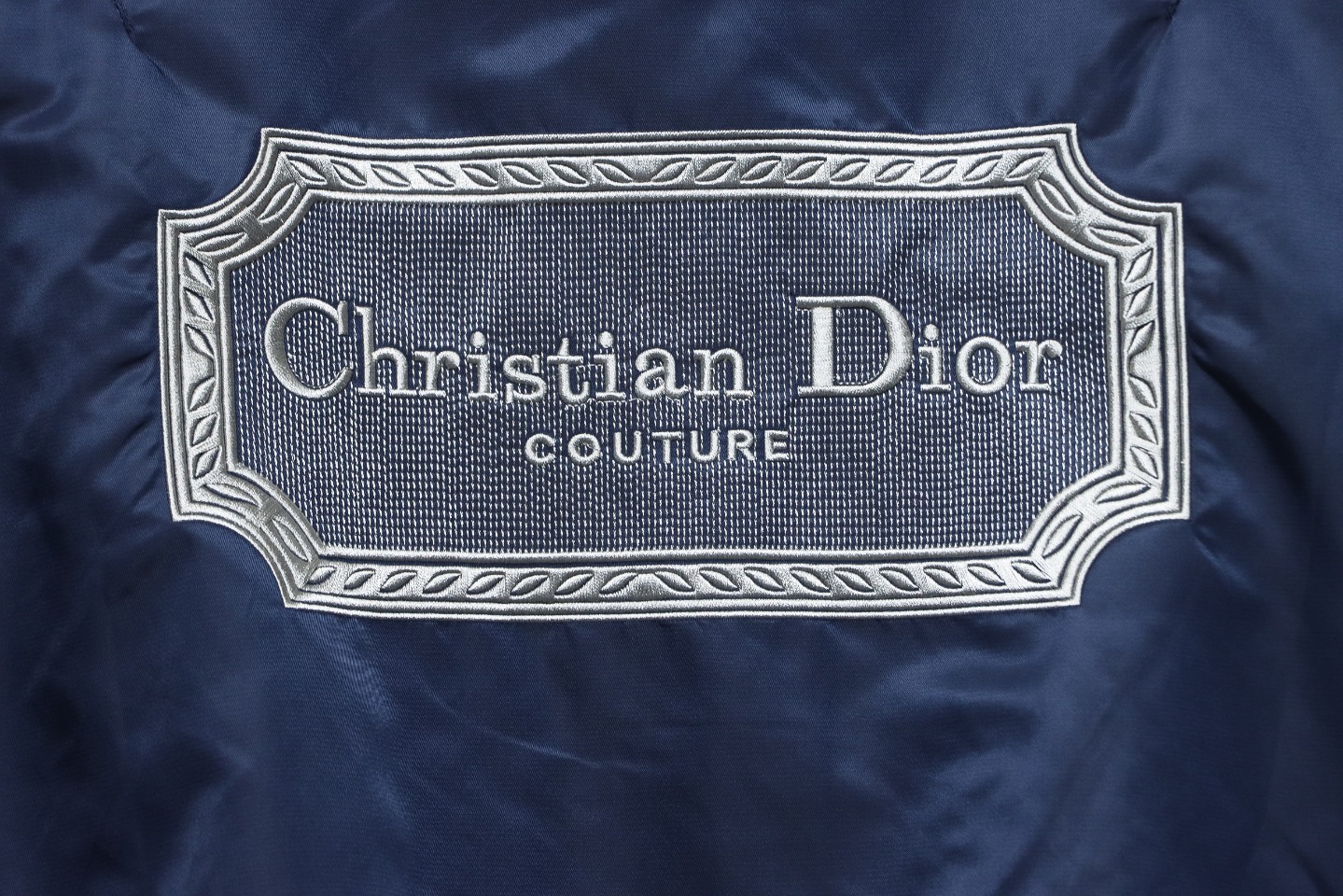 Dior Bomber Jacket With Square Logo Embroidery On The Back Blue