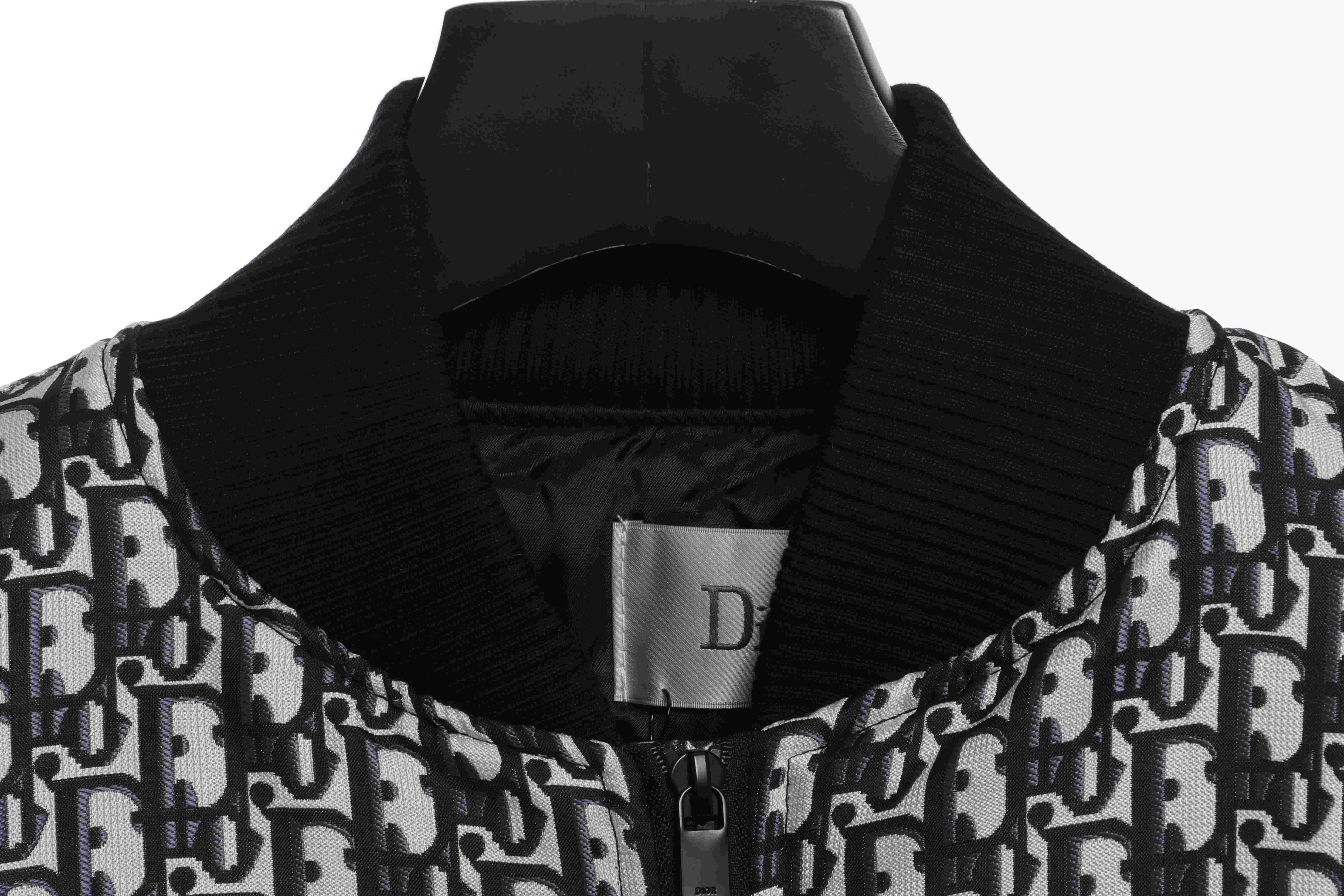 Dior Classic Monogram Print Zip-Up Jacket
