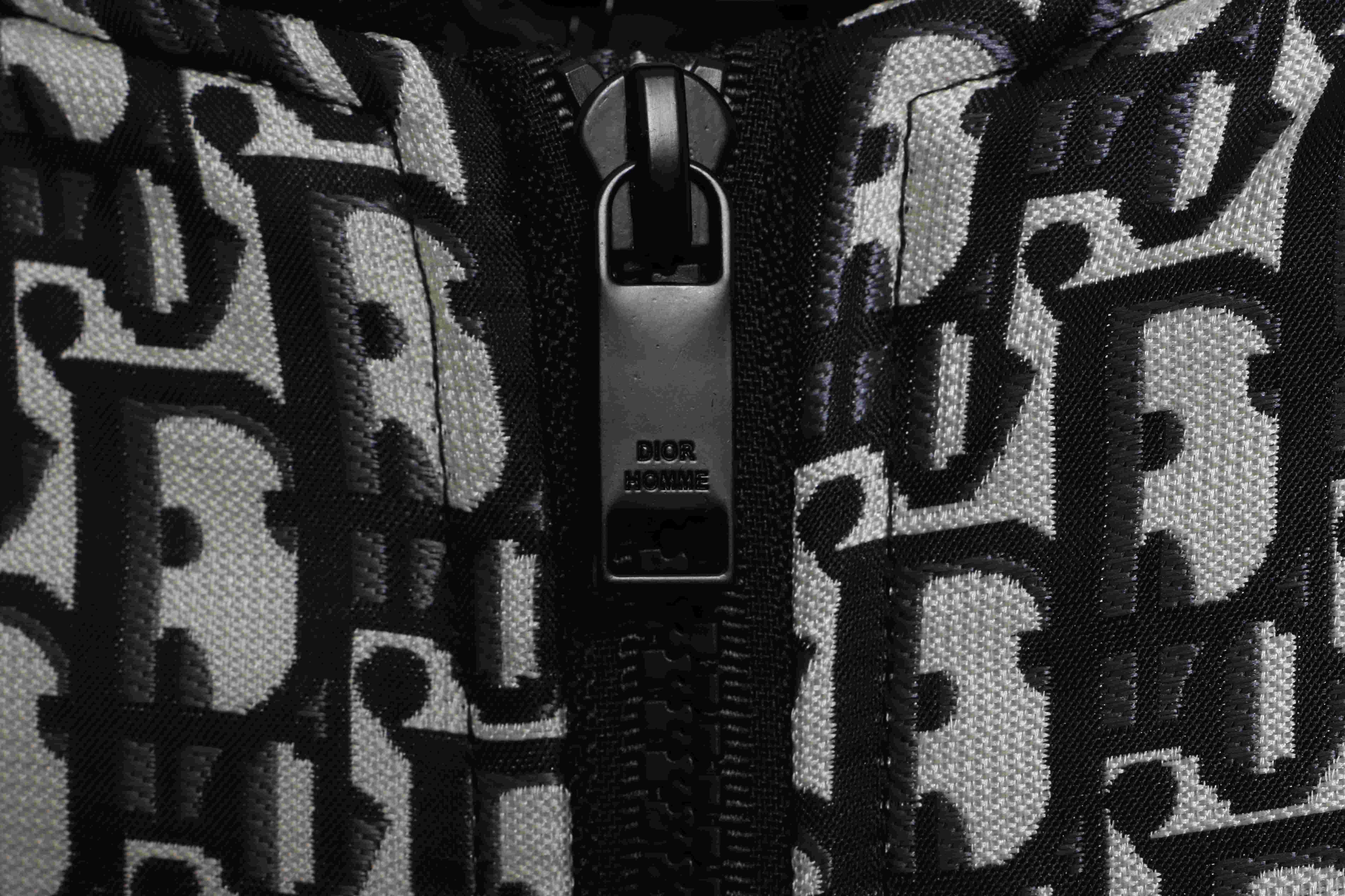 Dior Classic Monogram Print Zip-Up Jacket