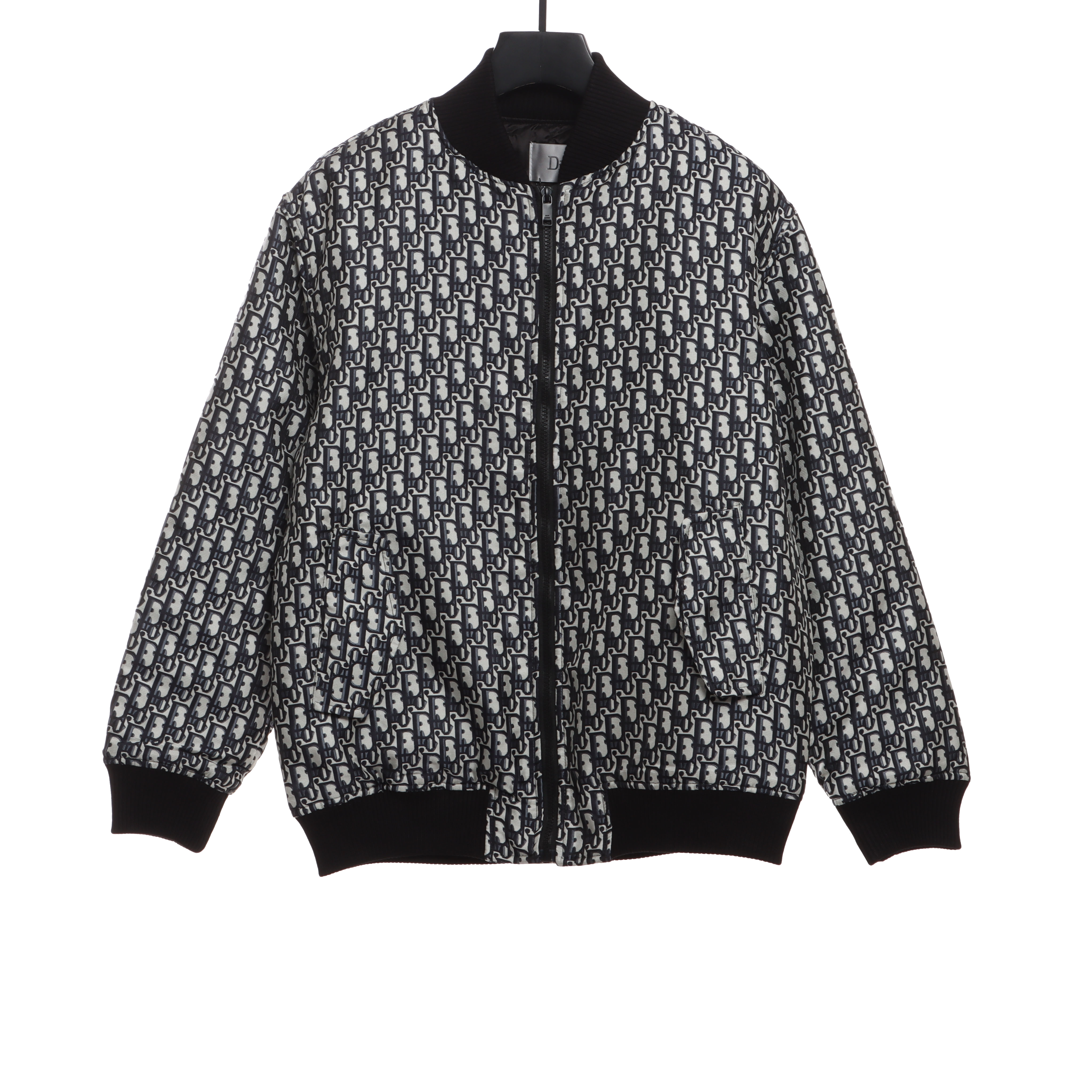 Dior Classic Monogram Print Zip-Up Jacket