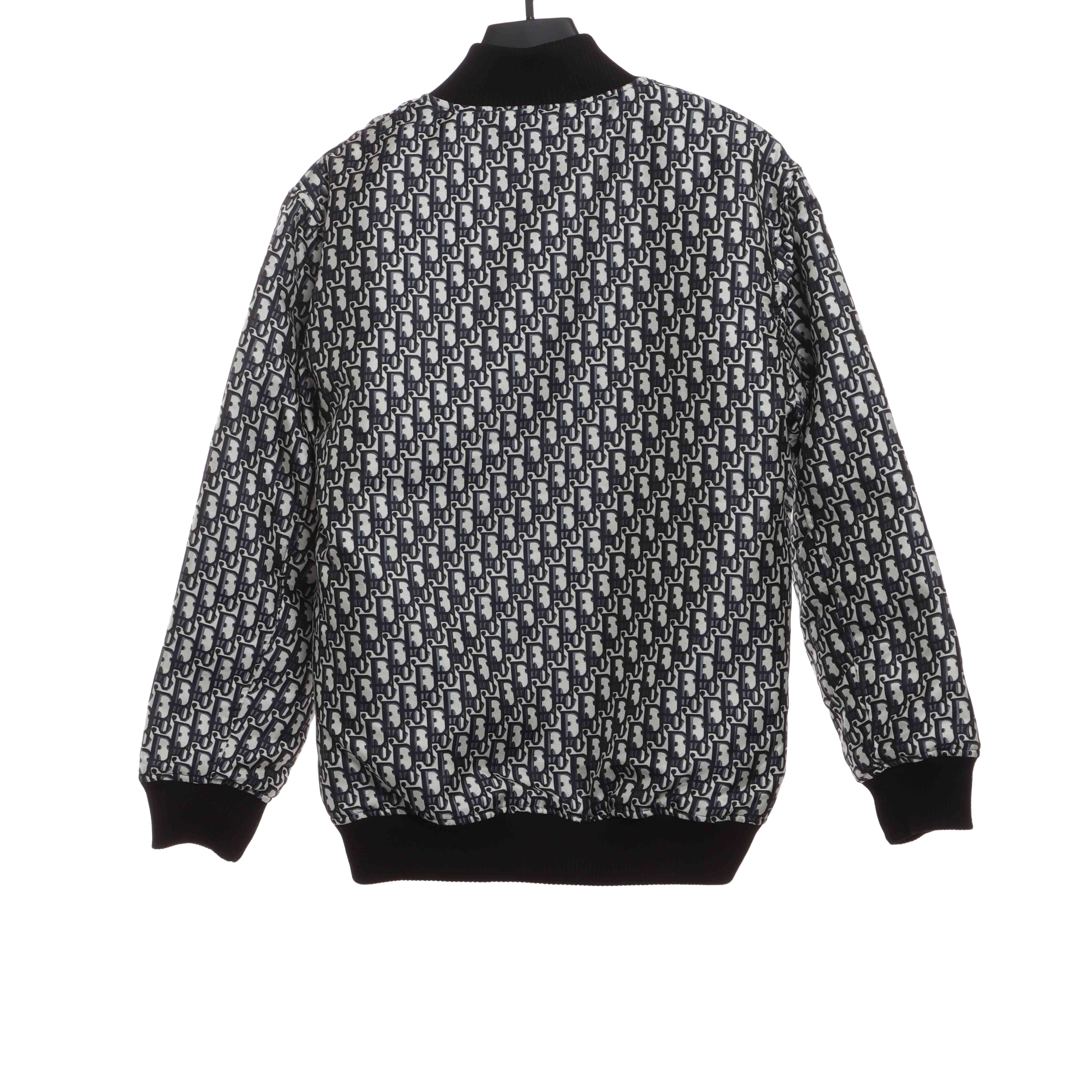 Dior Classic Monogram Print Zip-Up Jacket