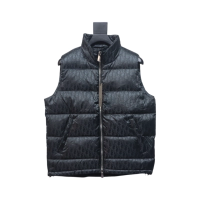 Dior Full Pattern Dark Pattern Down Vest 01