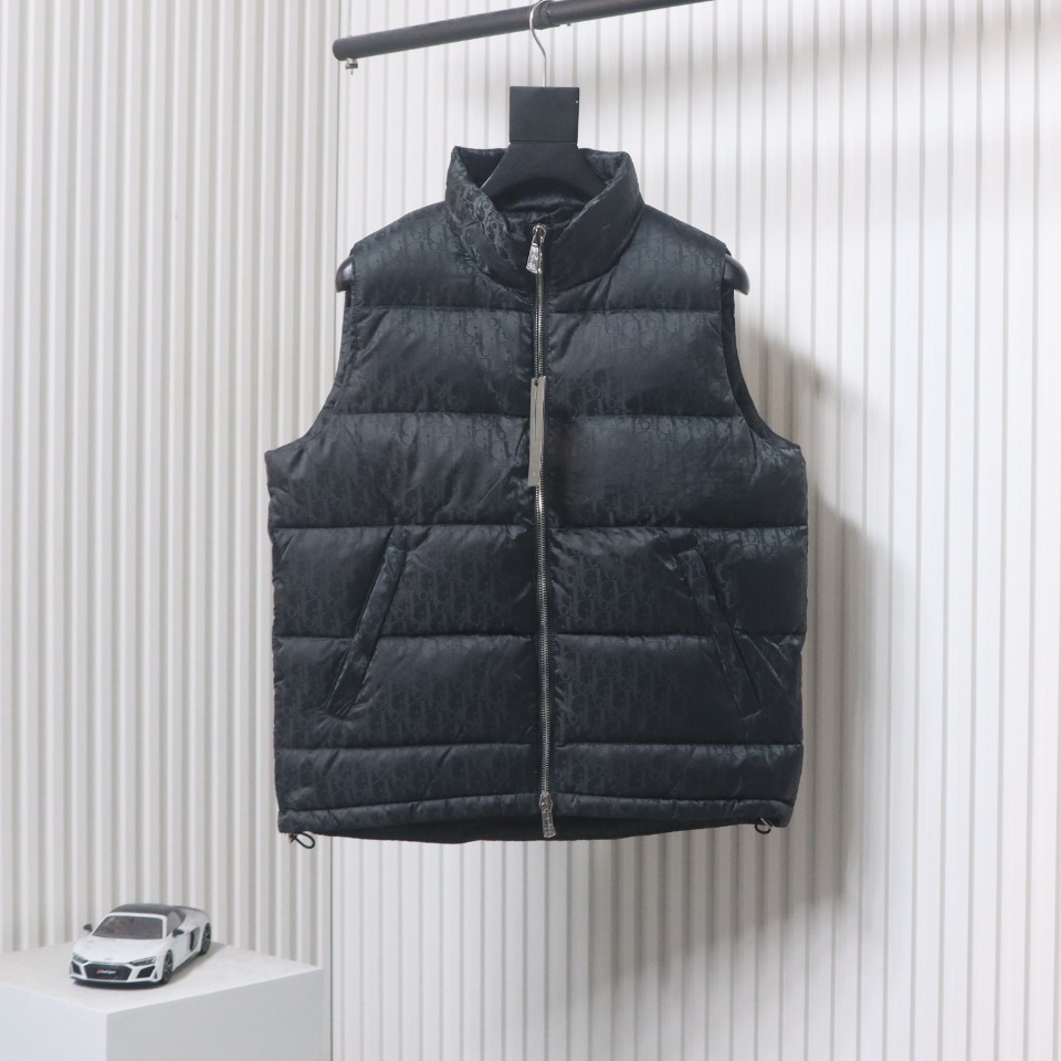 Dior Full Pattern Dark Pattern Down Vest