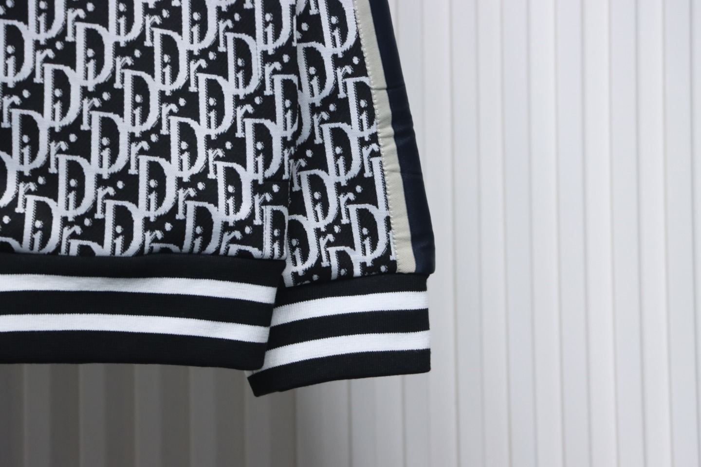 Dior Full Print Jacquard Side Ribbon Suit Jacket White Letters