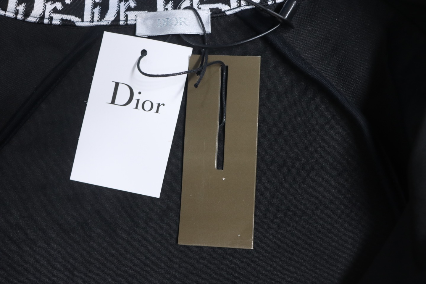 Dior Full Print Jacquard Side Ribbon Suit Jacket White Letters