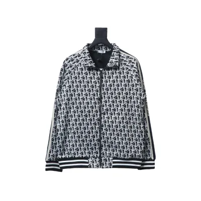 Dior Full Print Jacquard Side Ribbon Suit Jacket White Letters 01