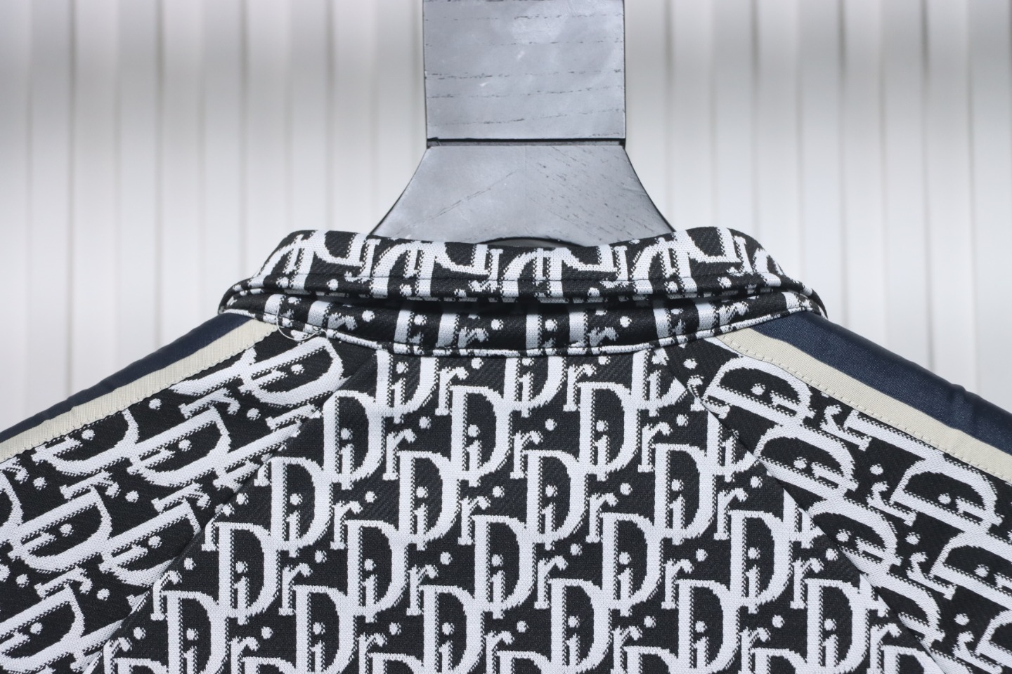 Dior Full Print Jacquard Side Ribbon Suit Jacket White Letters