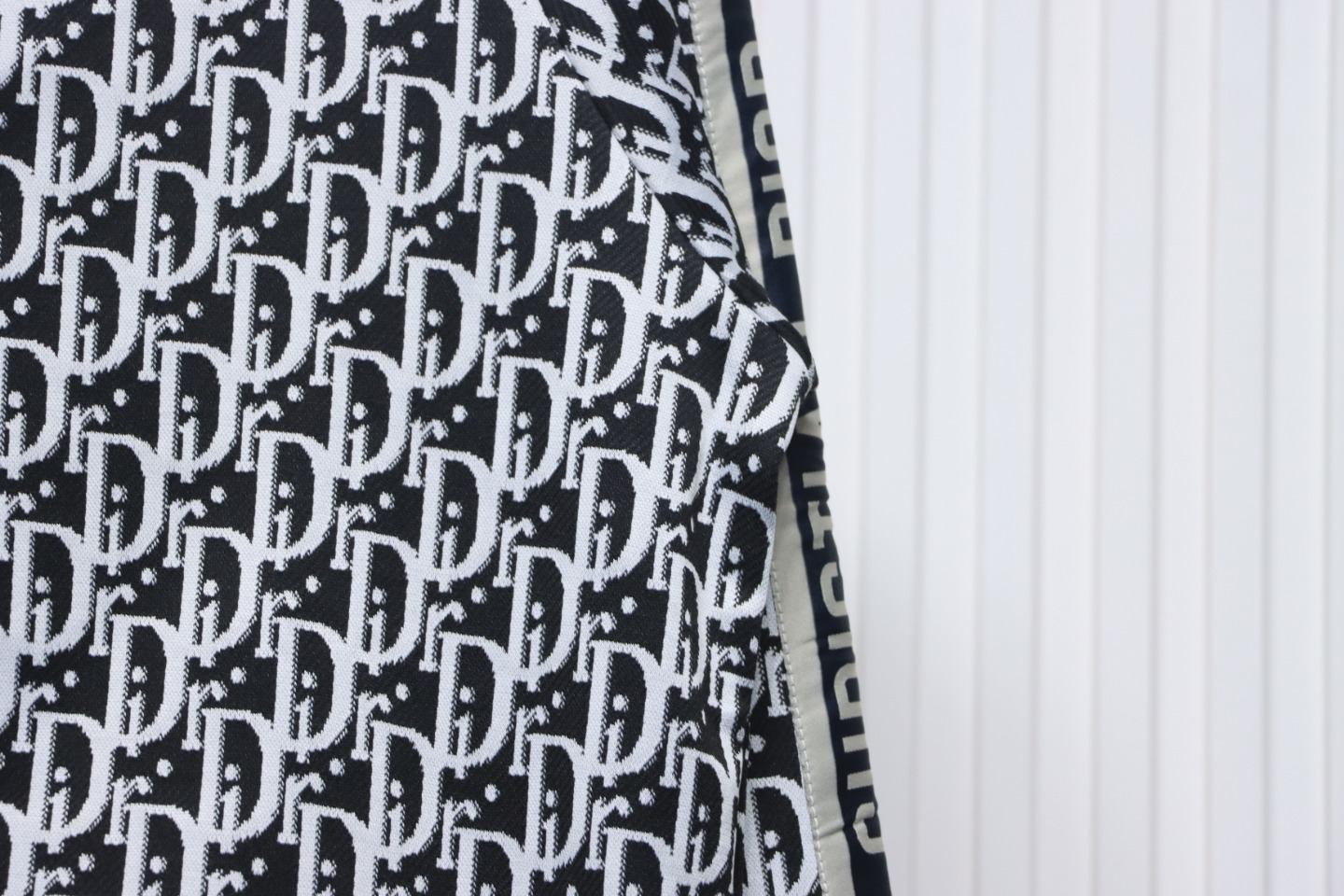 Dior Full Print Jacquard Side Ribbon Suit Jacket White Letters