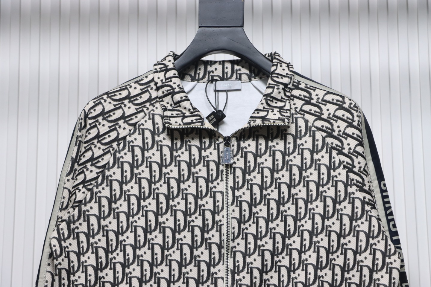 Dior Full Print Jacquard Side Ribbon Suit Jacket Black Letters