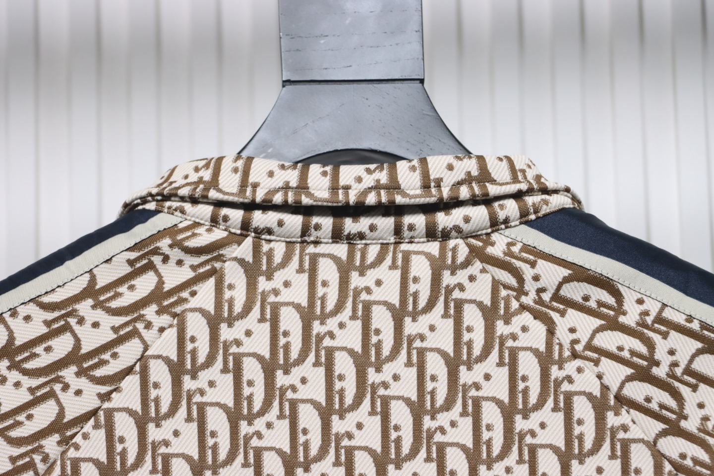 Dior Full Print Jacquard Side Ribbon Suit Jacket Brown Letters