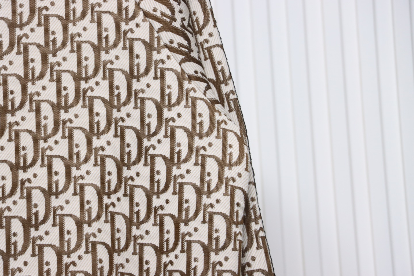 Dior Full Print Jacquard Side Ribbon Suit Jacket Brown Letters