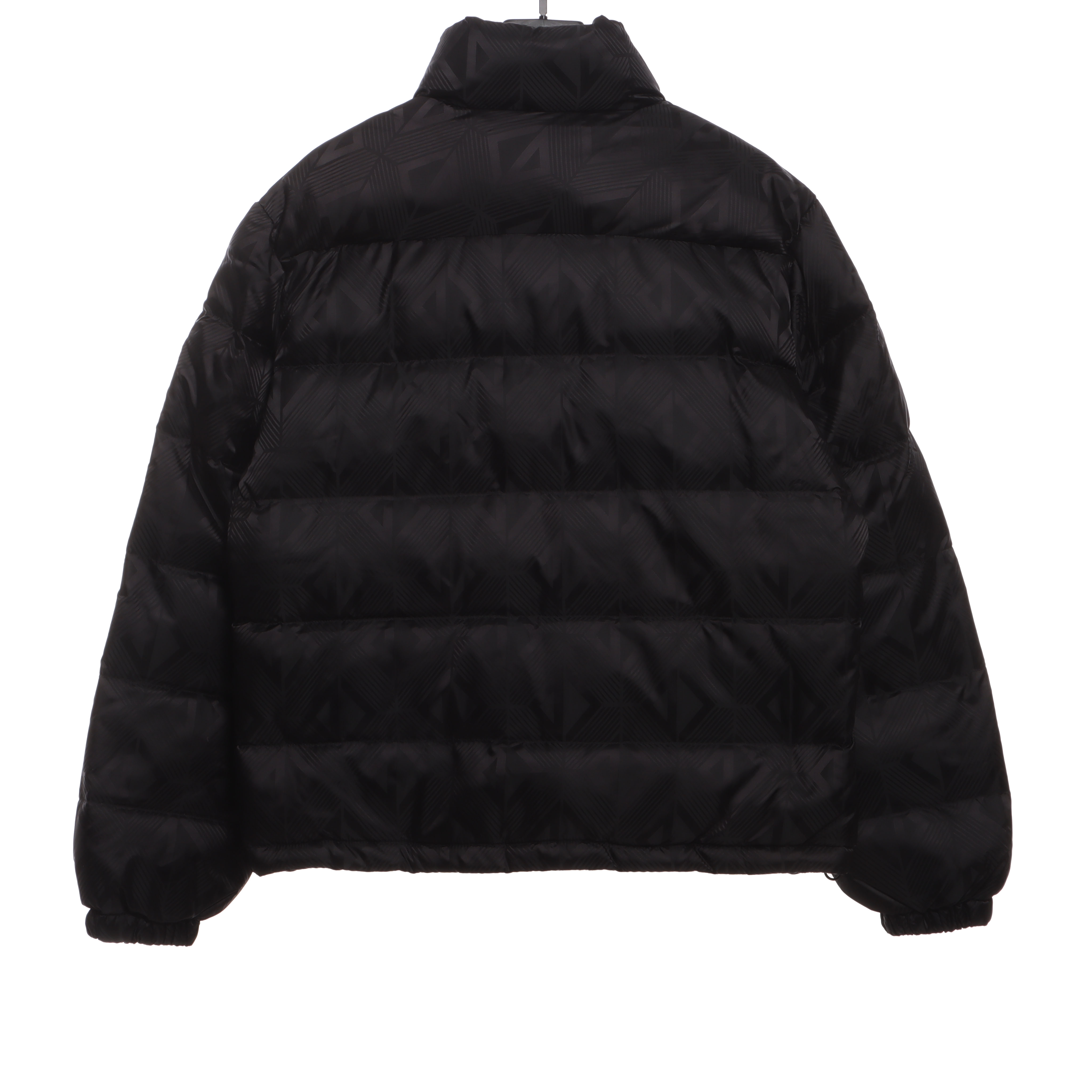 Dior Full-Print Three-Dimensional Geometric Pattern Stand-Up Collar Down Jacket