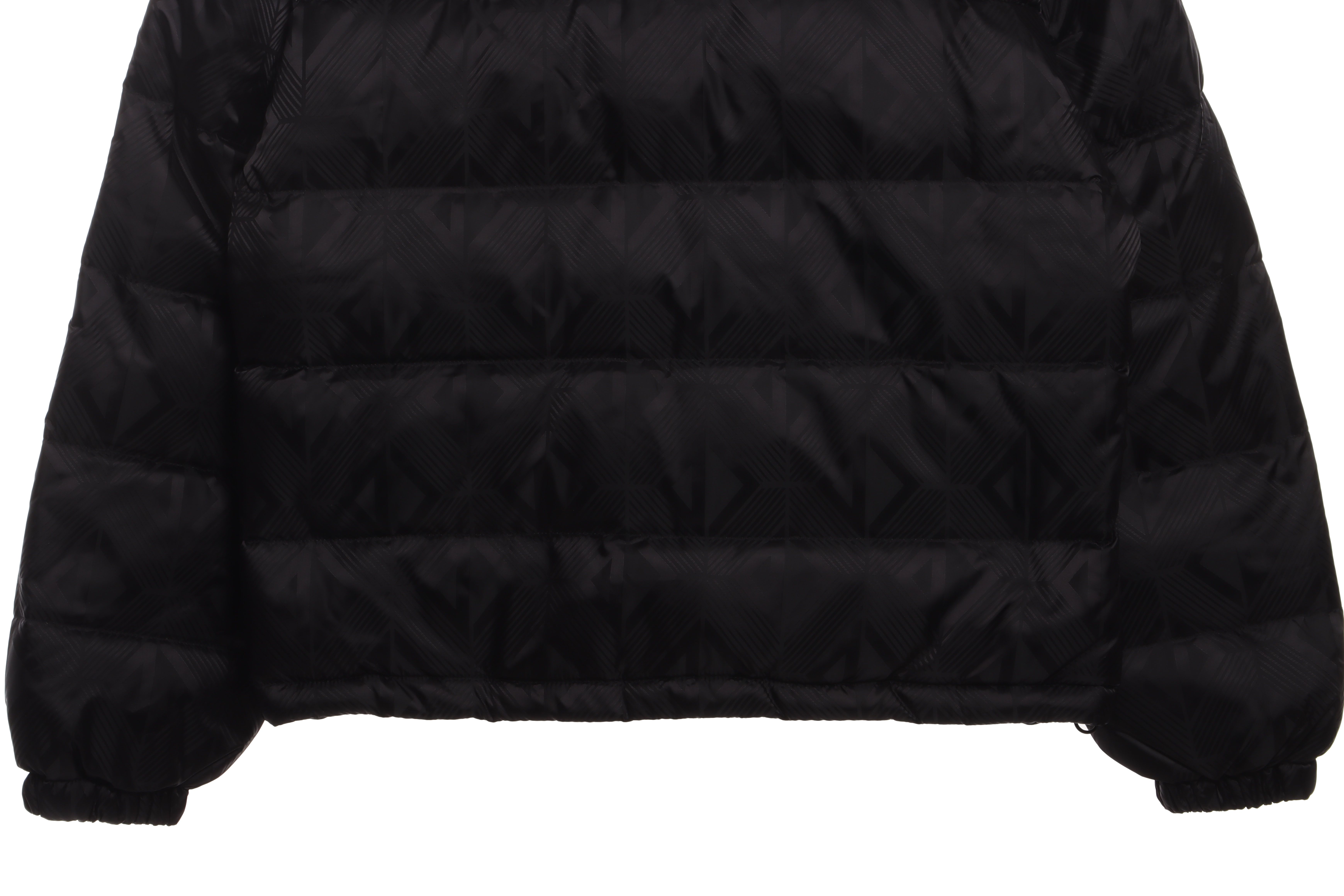 Dior Full-Print Three-Dimensional Geometric Pattern Stand-Up Collar Down Jacket