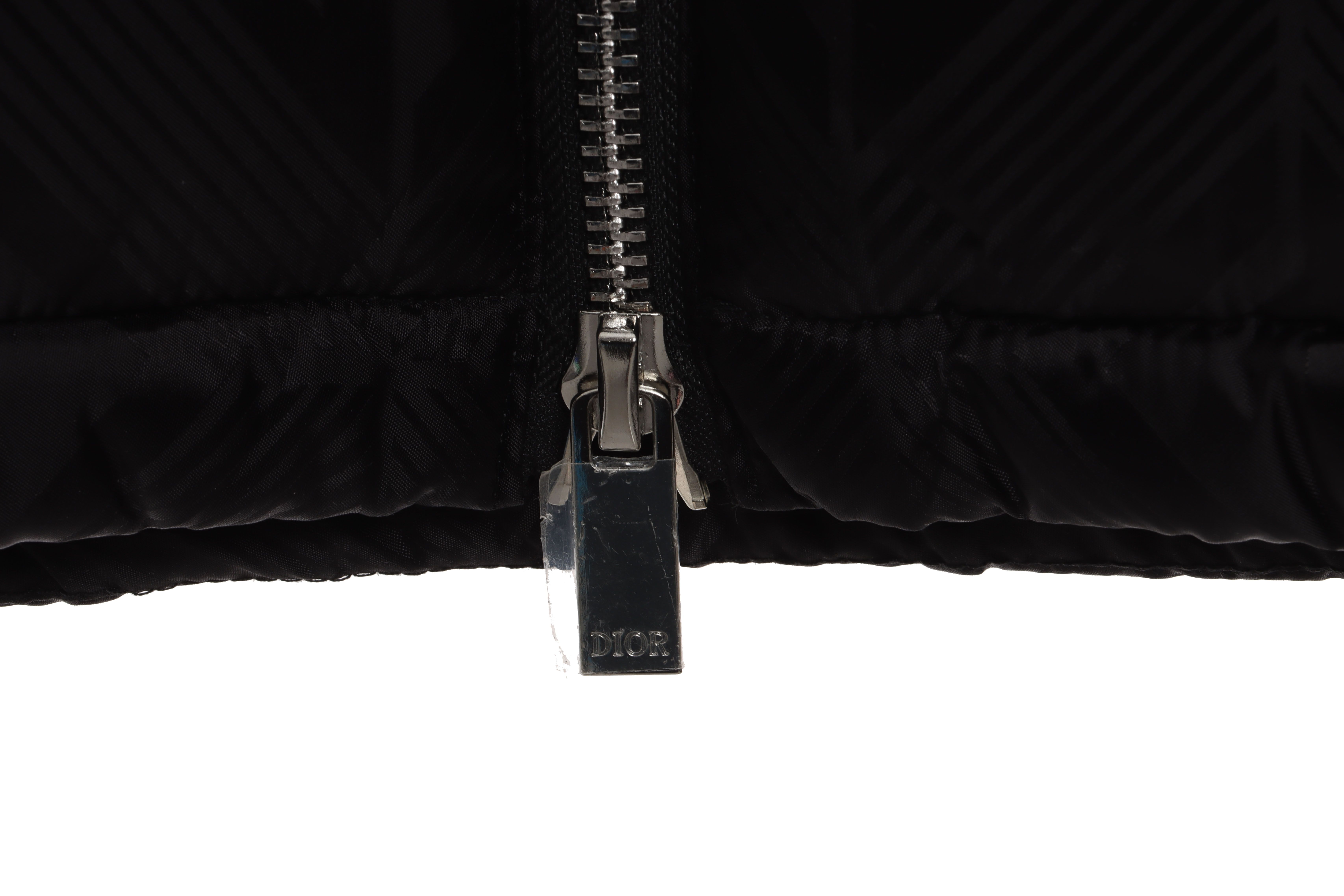 Dior Full-Print Three-Dimensional Geometric Pattern Stand-Up Collar Down Jacket