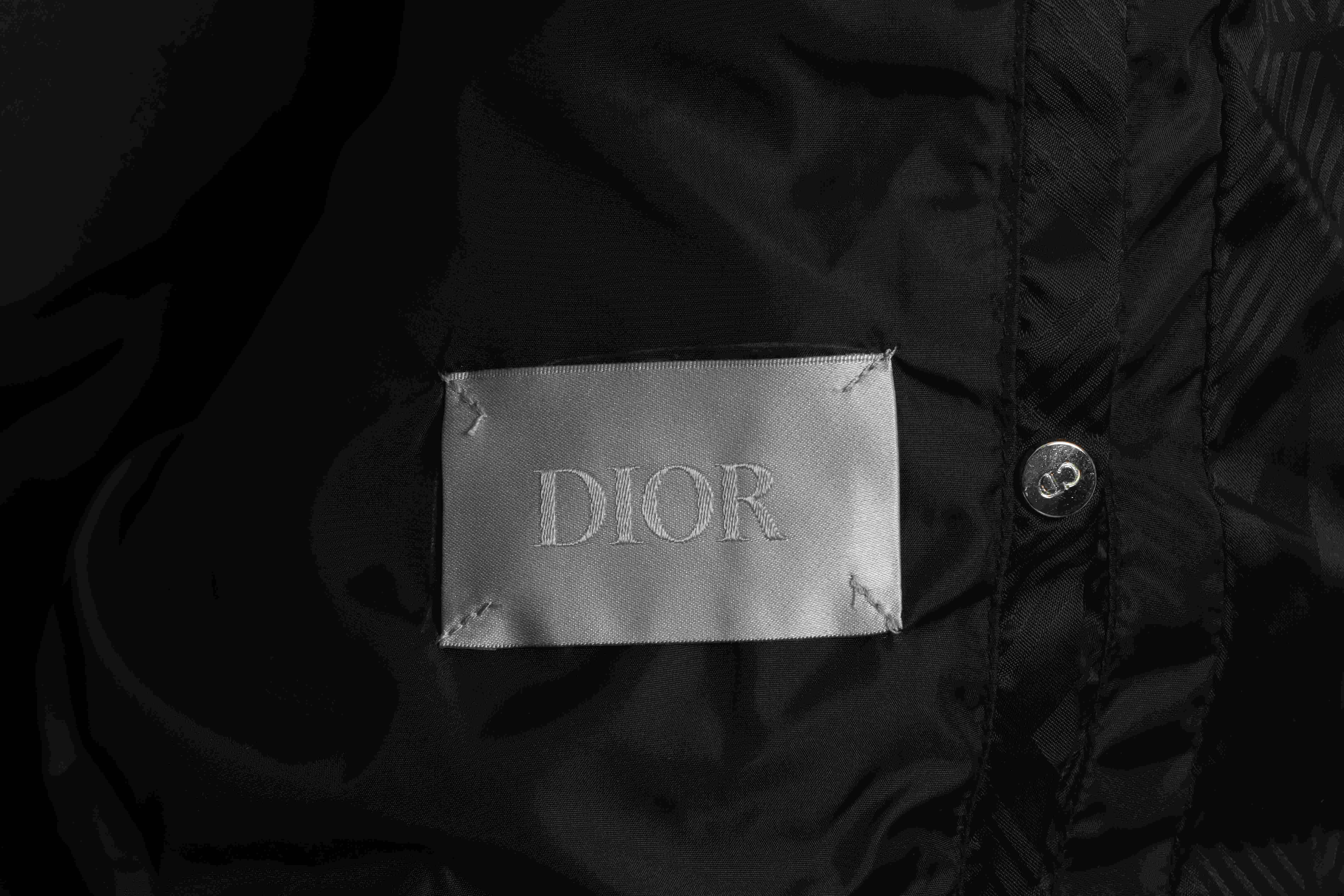 Dior Full-Print Three-Dimensional Geometric Pattern Stand-Up Collar Down Jacket