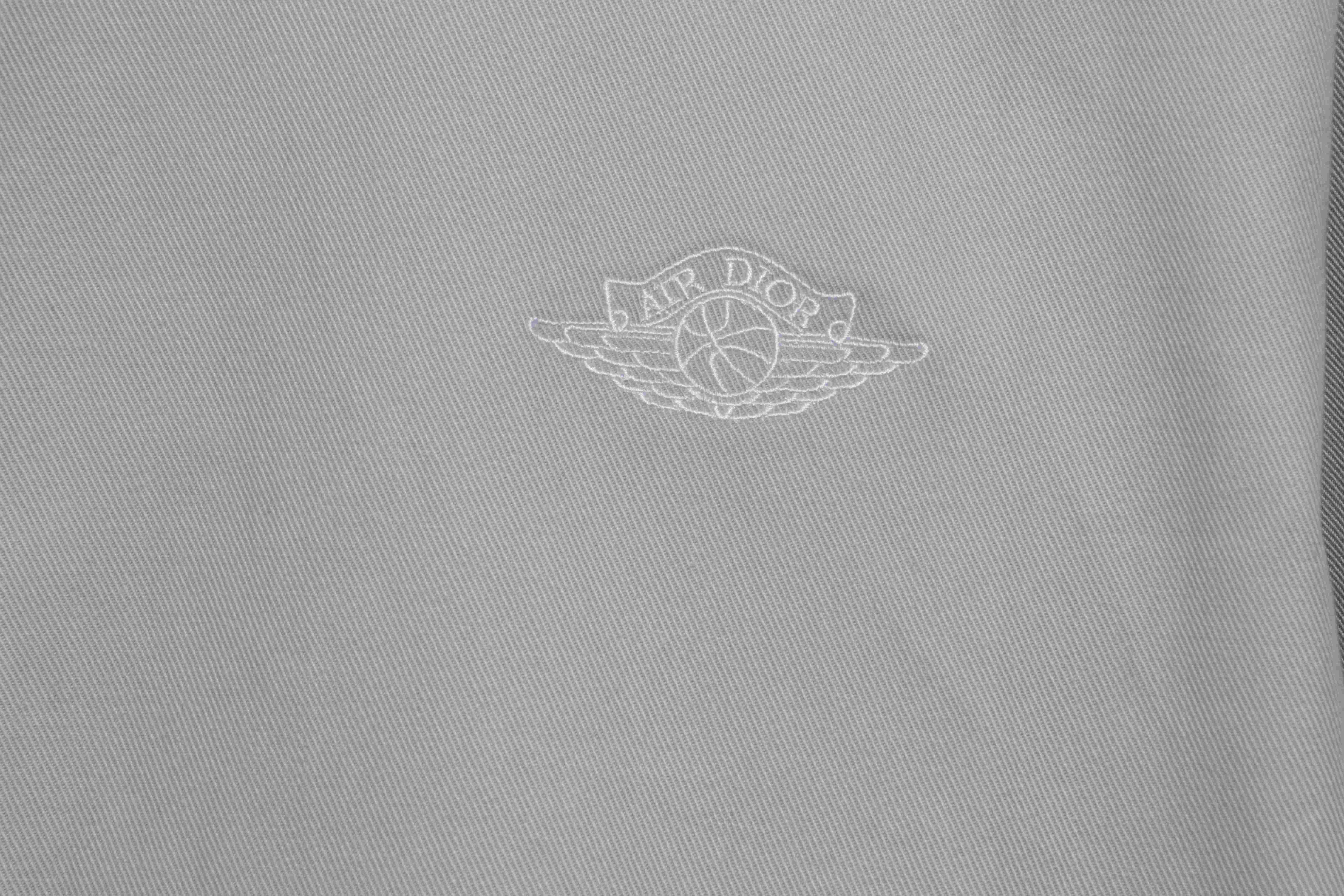 Dior x Jordan Logo Coach Jacket Grey