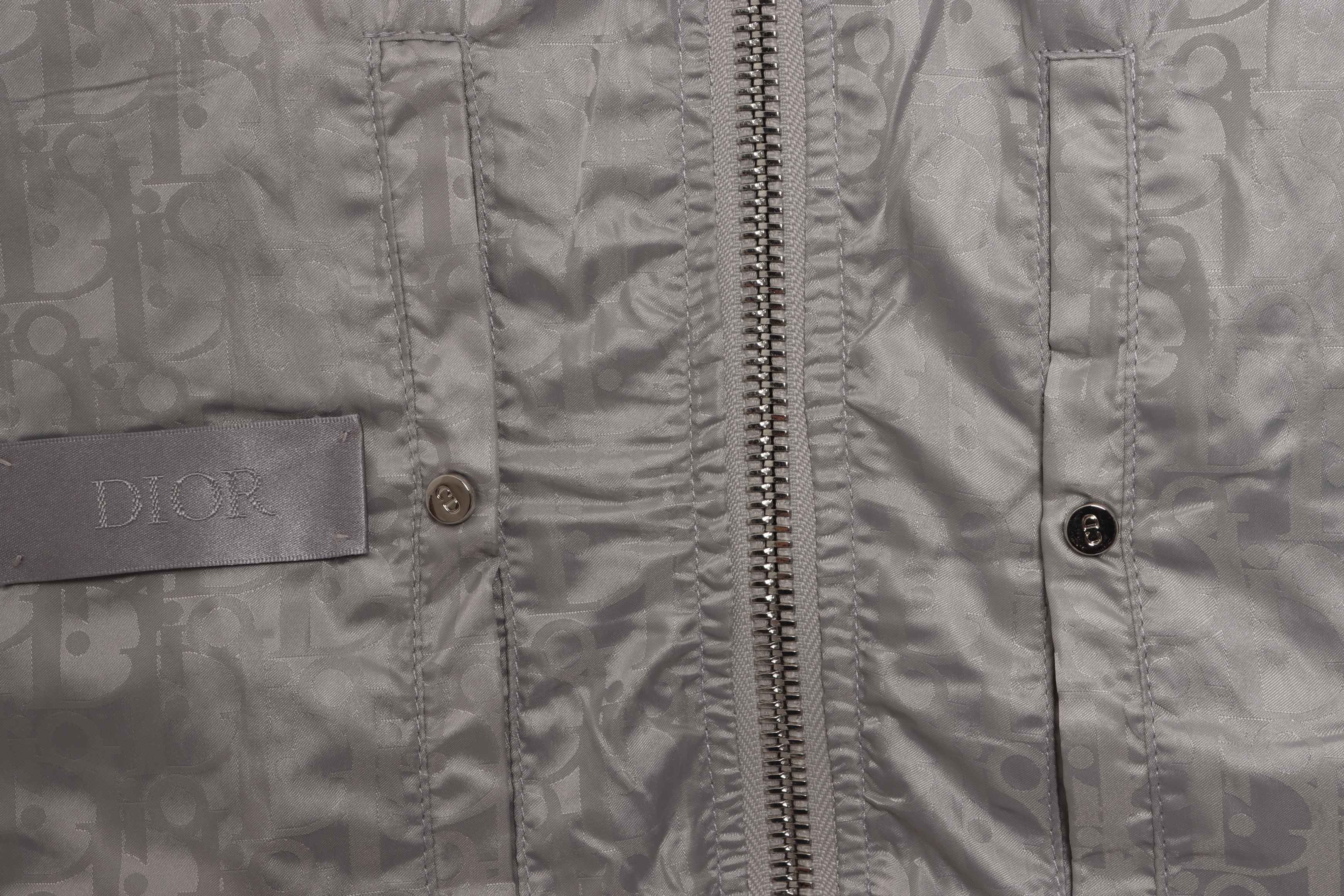 Dior x Jordan Logo Coach Jacket Grey