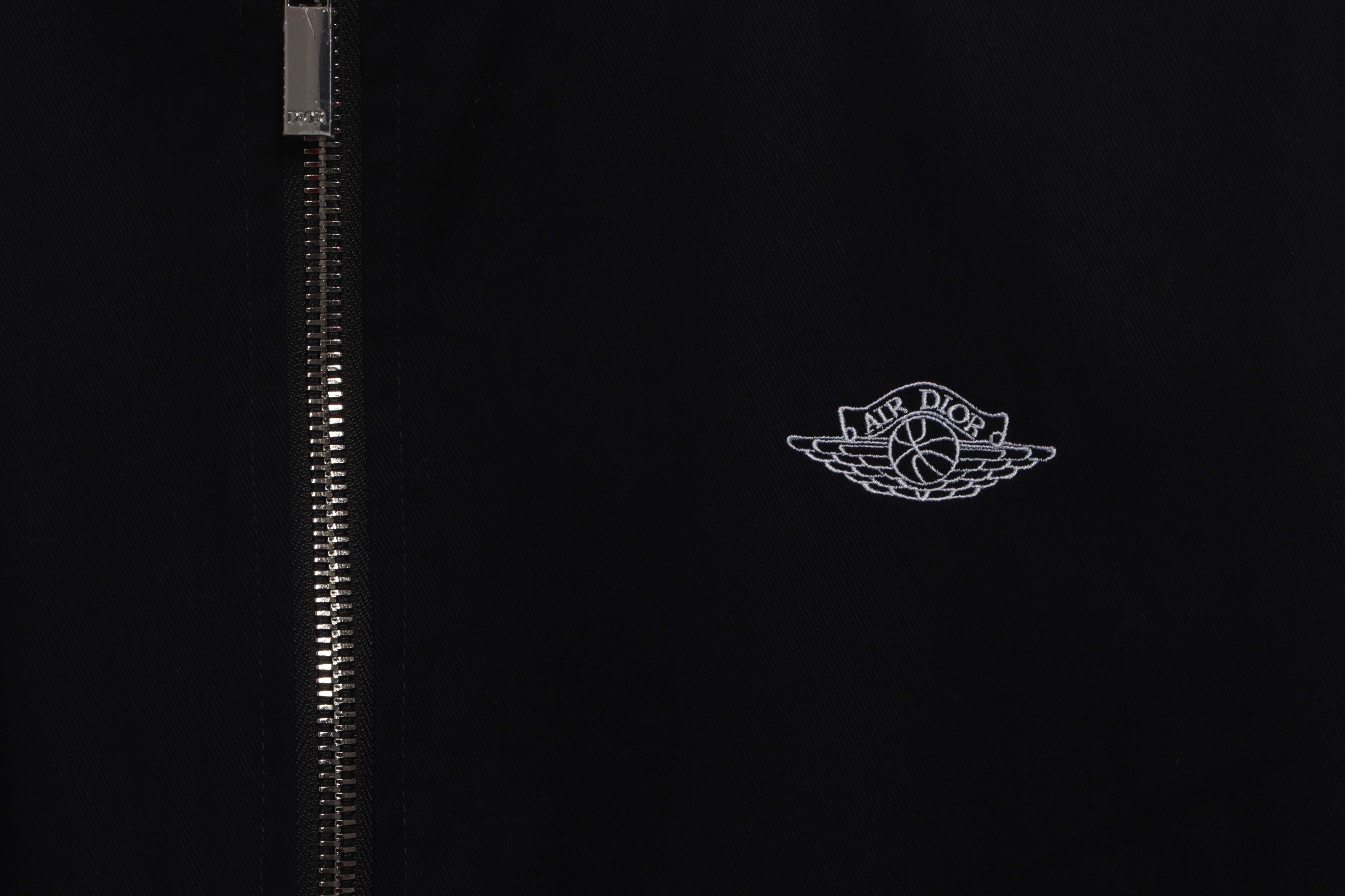 Dior x Jordan Logo Coach Jacket Black