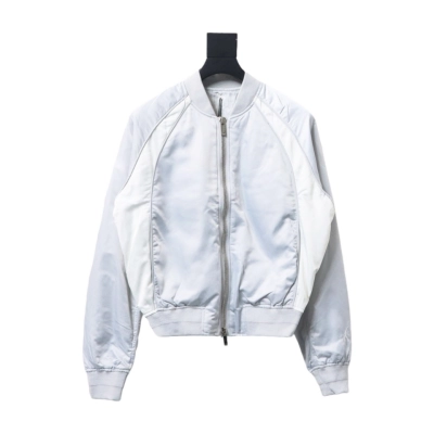Dior x Jordan Wings Embroidered Deep Silver Flight Jacket White 01
