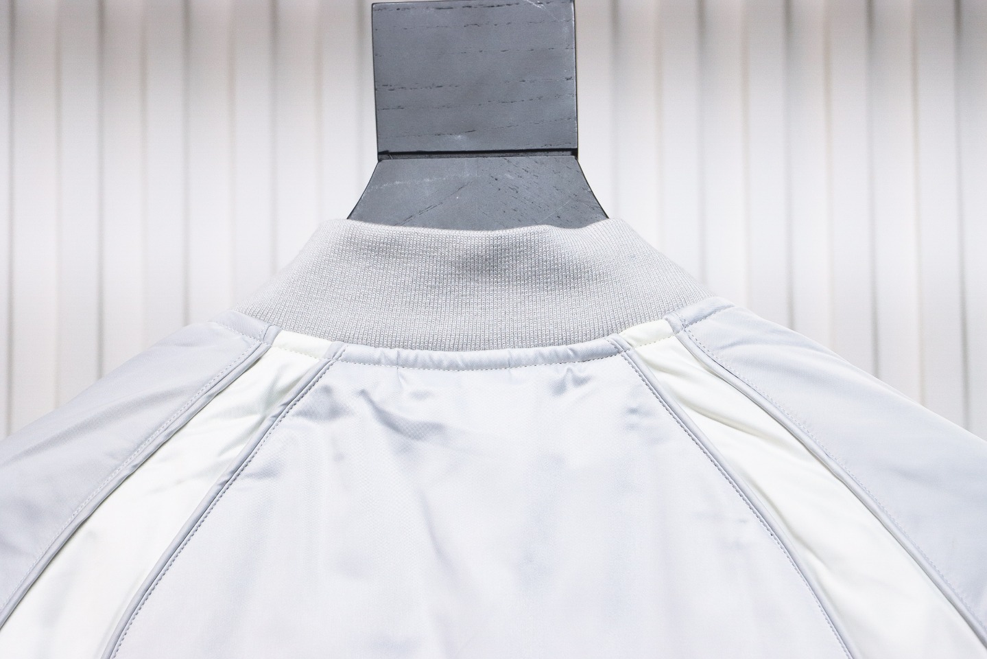 Dior x Jordan Wings Embroidered Deep Silver Flight Jacket White