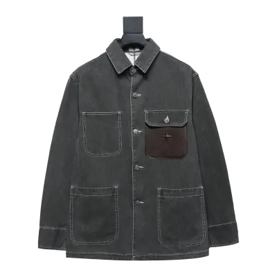 Dior x Stone Island 24Fw Pocket Dior Island Logo Work Shirt Jacket 01
