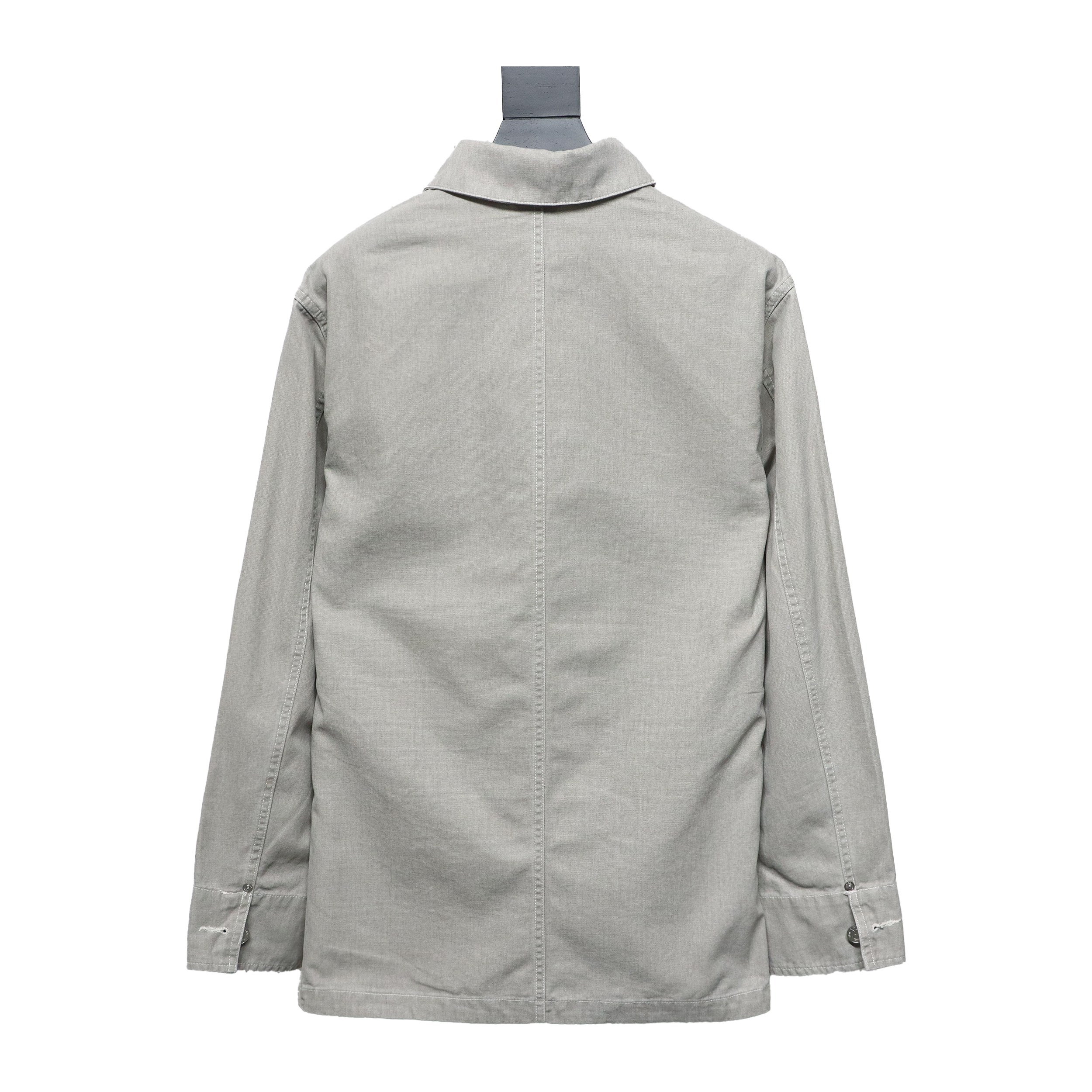 Dior x Stone Island 24Fw Pocket Dior Island Logo Work Shirt Jacket Khaki Gray