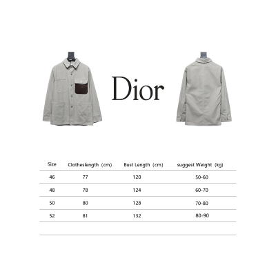 Dior x Stone Island 24Fw Pocket Dior Island Logo Work Shirt Jacket Khaki Gray 02