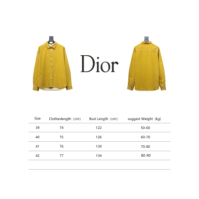 Dior x Stone lsland Embroidered Denim Shirt Jacket Yellow 02